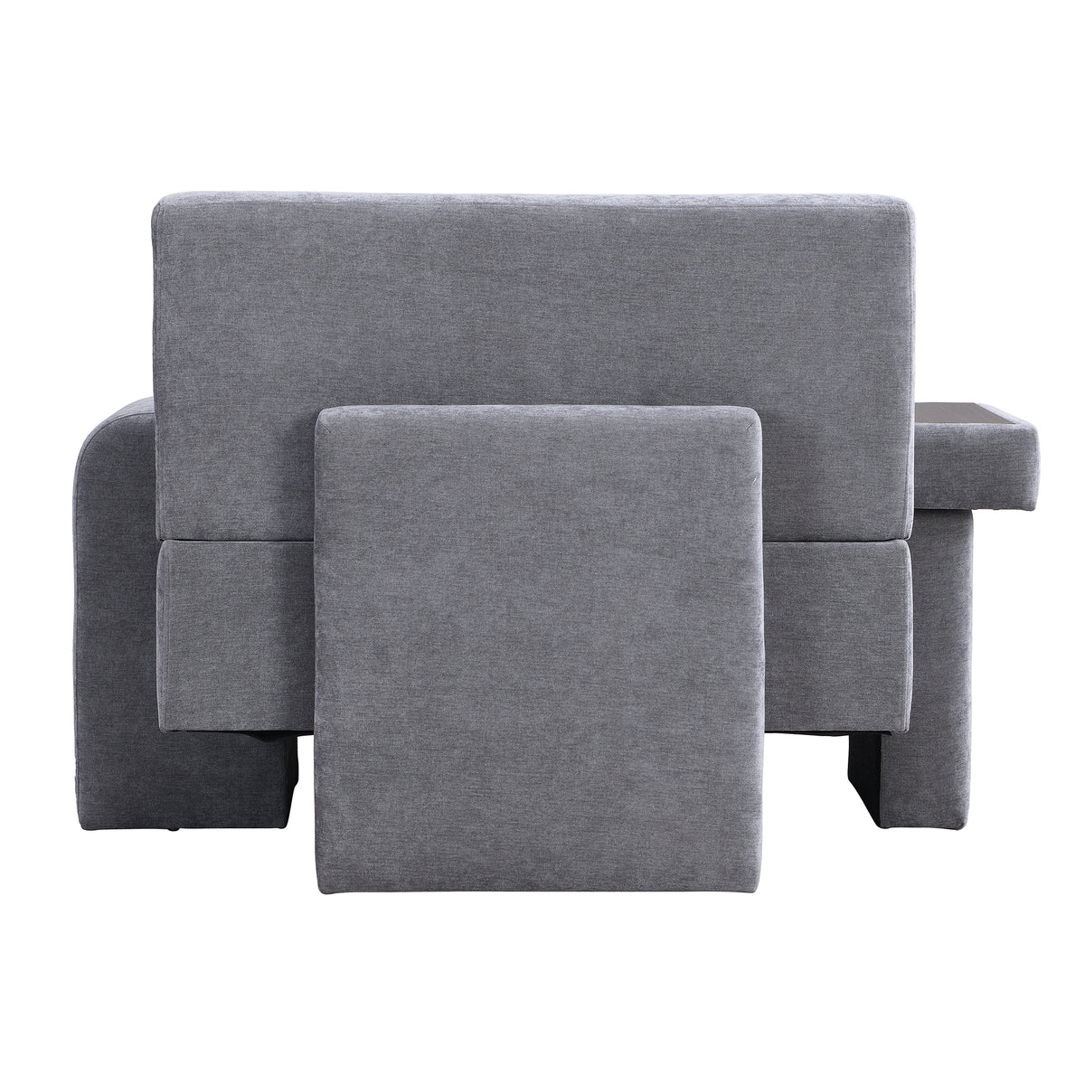 variant-group:rf-n724sj000130aae|Roomfitters Oversized Mid-Century Armchair 48” Wide with Soft Cushion and Wood Frame, Lounge Reading Chair, Gray