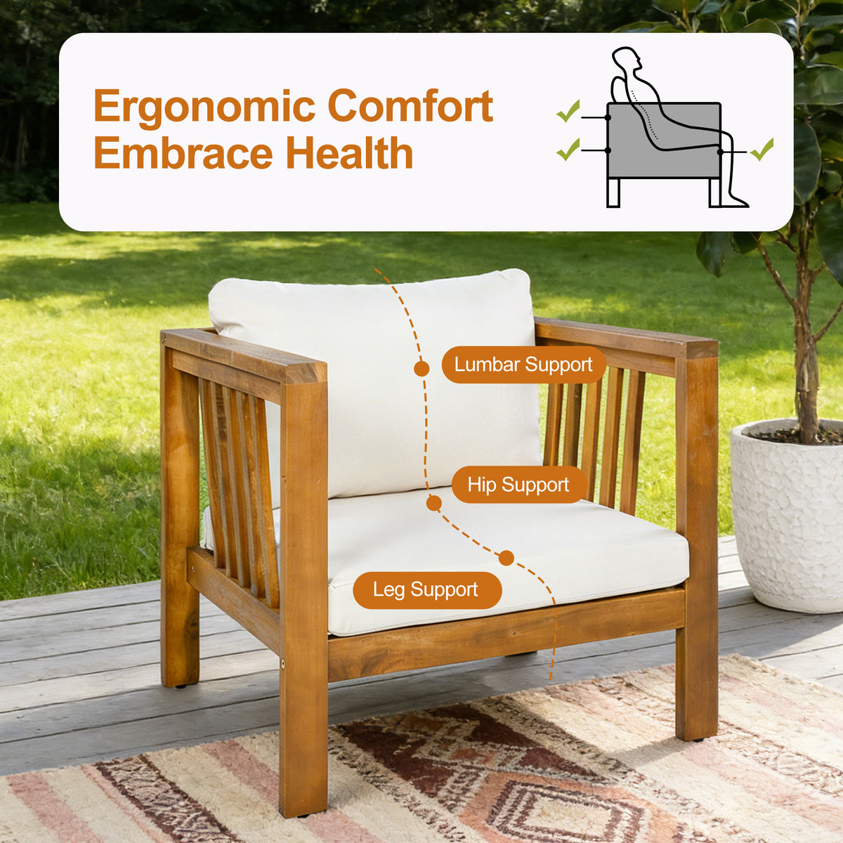variant-group:rf-n704p448453a|Roomfitters Set of 2 Outdoor Acacia Wood Club Chairs with Modern Square Arms 2-Piece Patio Conversation Set Beige