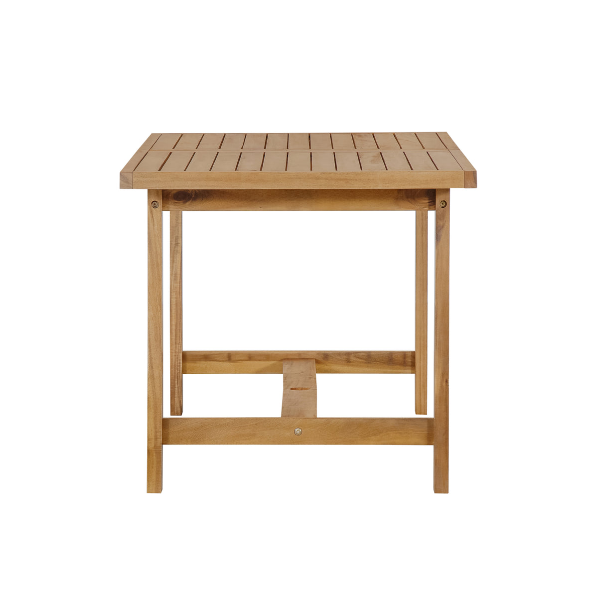 variant-group:rf-n711wy000477aao|Roomfitters Farmhouse 5-Piece Outdoor Dining Set for 4, 59-Inch Rectangular Table, Umbrella Hole, Natural Wood Patio