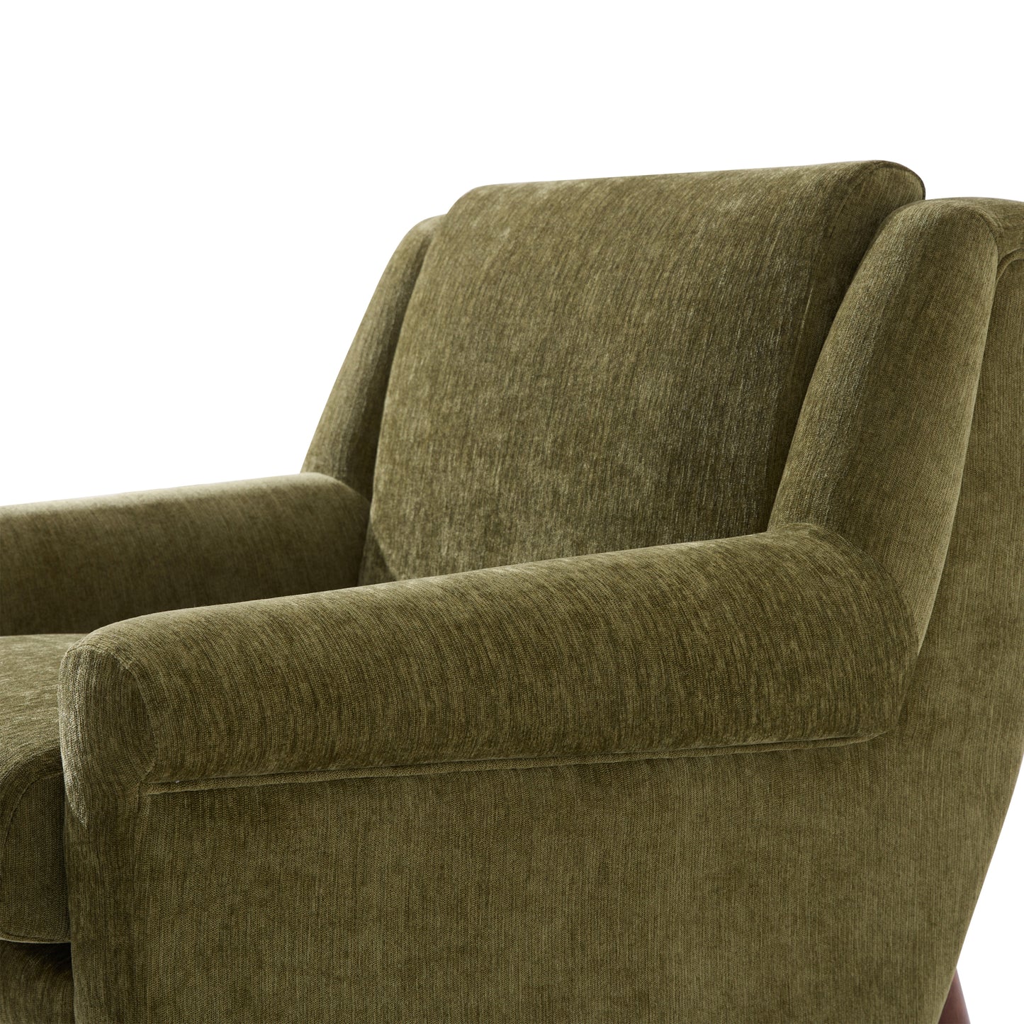 variant-group:rf-n723p426251g|Roomfitters Mid-Century Modern Textured Upholstered Accent Chair, Comfy Armchair with Sturdy Solid Wood Legs for Home, Green