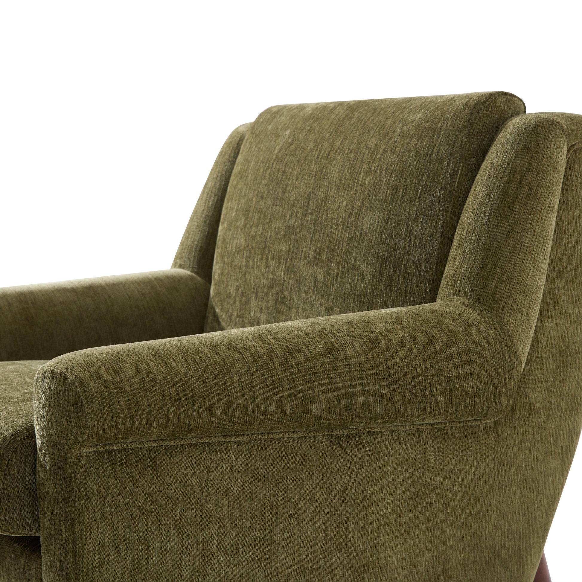 variant-group:rf-n723p426251g|Roomfitters Mid-Century Modern Textured Upholstered Accent Chair, Comfy Armchair with Sturdy Solid Wood Legs for Home, Green