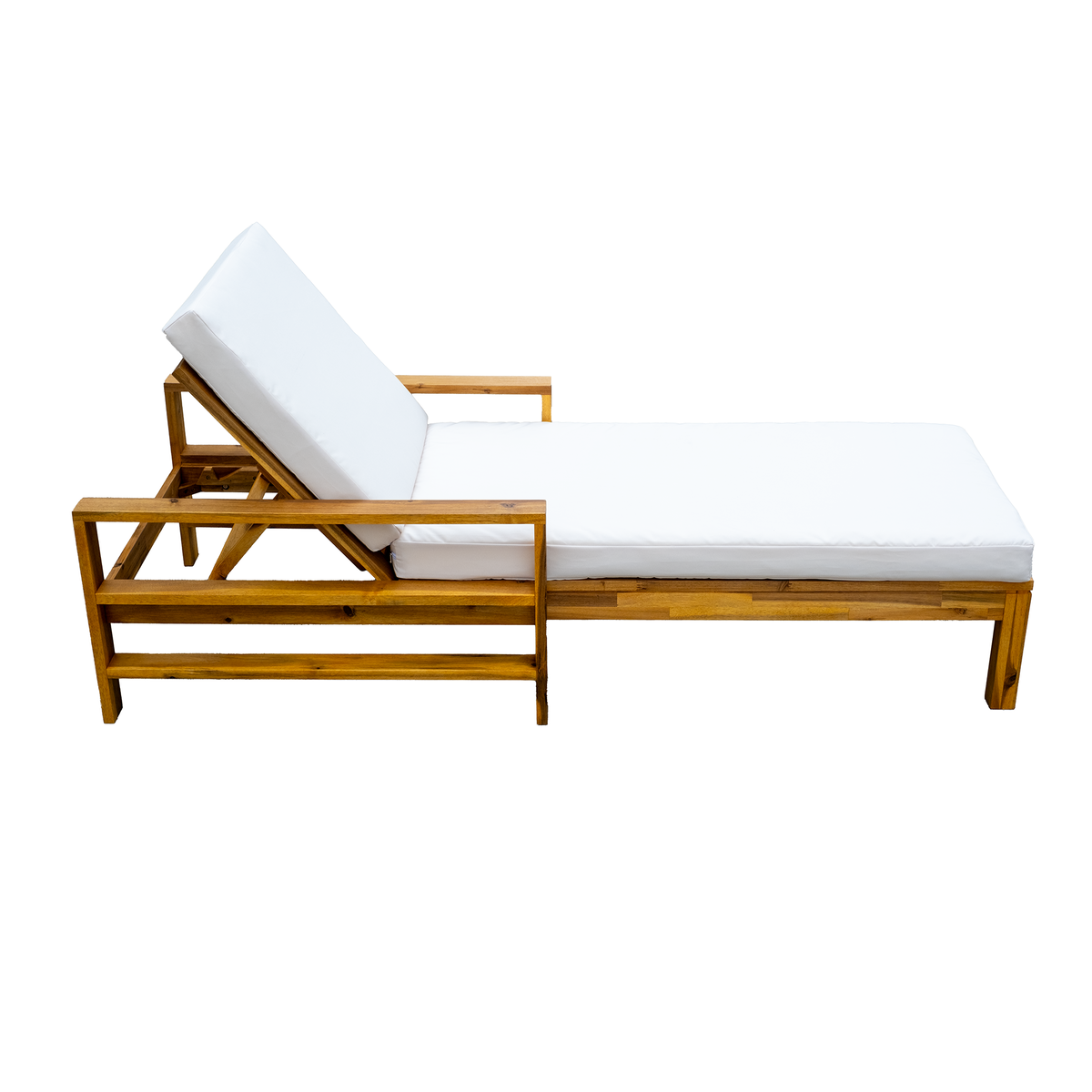 variant-group:rf-n711wy000433aaa|Roomfitters Acacia Wood Adjustable Backrest Outdoor Lounge Chair for Gardens, Terraces, Poolside Areas, Natural+Beige