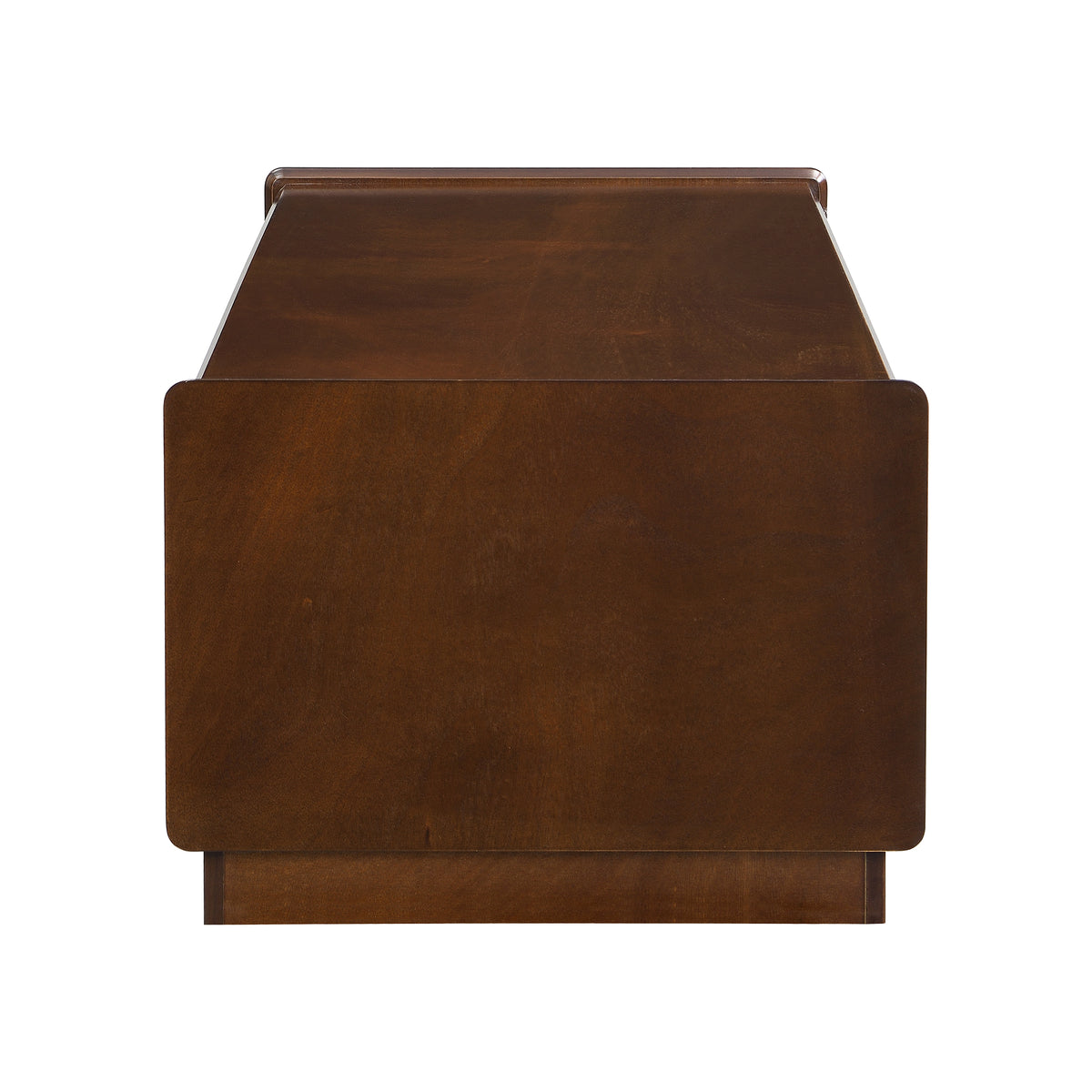 variant-group:rf-n724p286421d|Roomfitters Rectangle Coffee Table with Fluted Style, 4 Storage Compartments and Glass Display Shelves, Brown