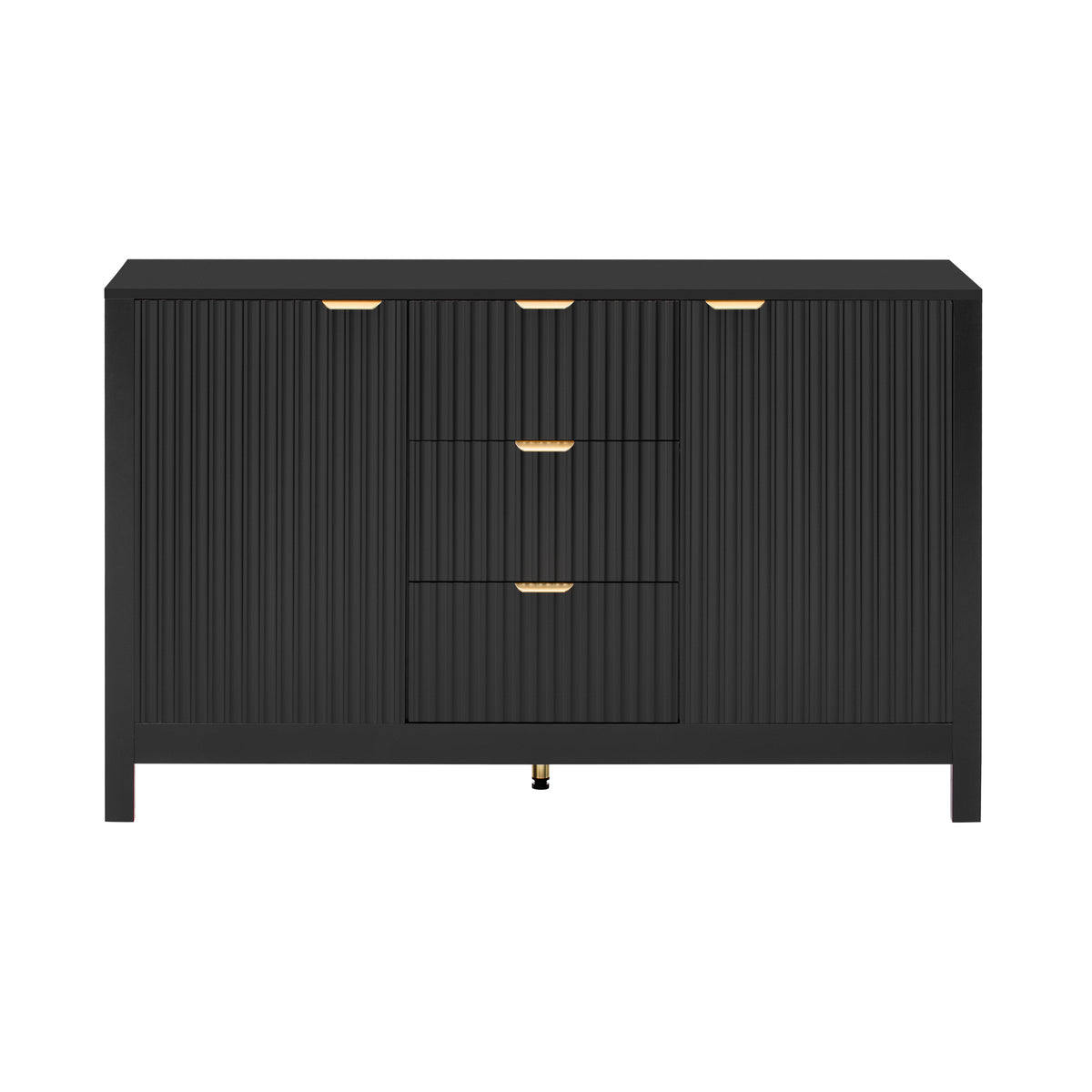 variant-group:rf-n711p269066b|Roomfitters Sideboard Buffet Cabinet with 3 Drawers, Mid-century Modern Fluted Accent Storage for Kitchen & Dining, Black