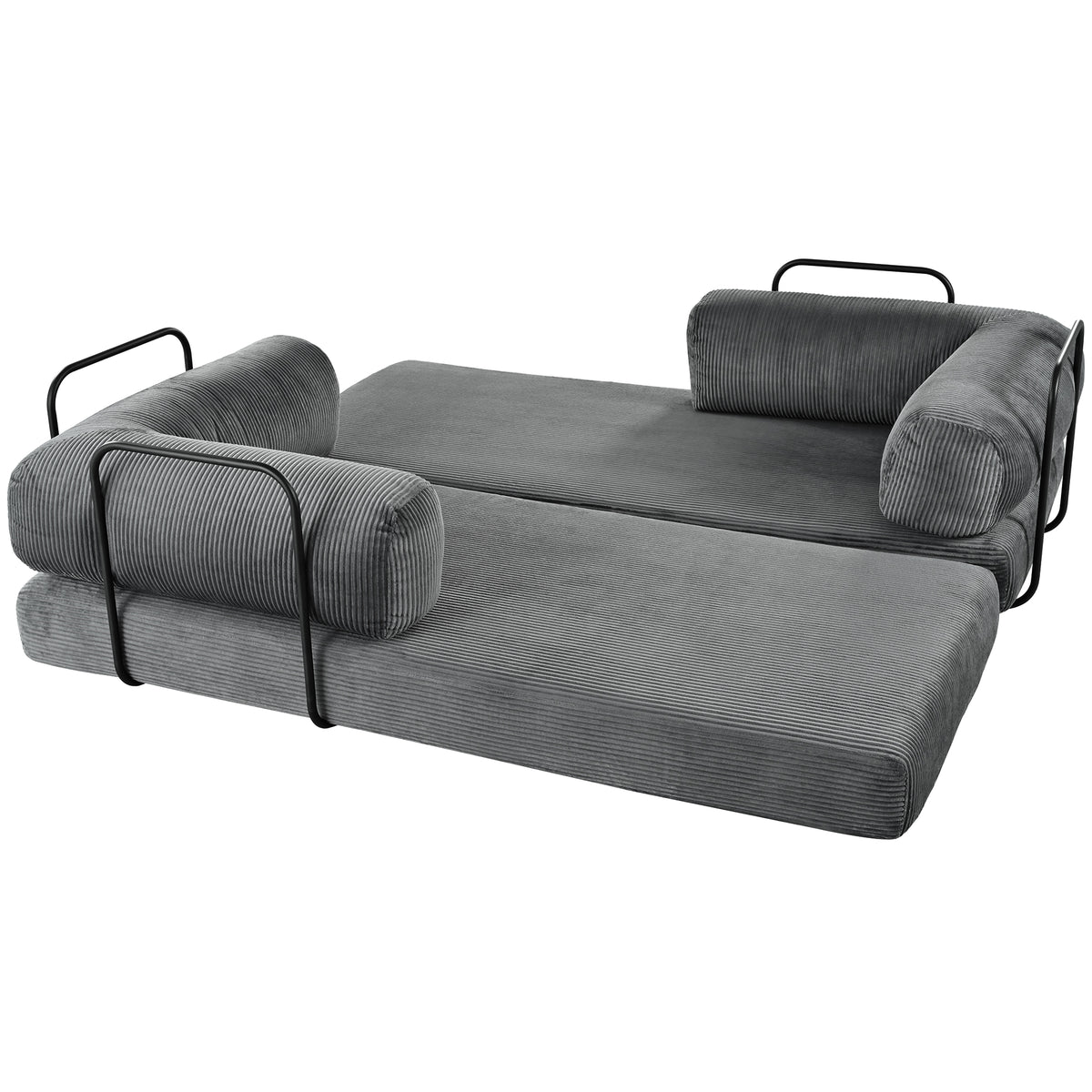 variant-group:rf-n711wy000448aae|Roomfitters L-Shaped Modular Sectional Sofa in Corduroy Fabric, Modern Couch for Living Room and Apartment, Gray