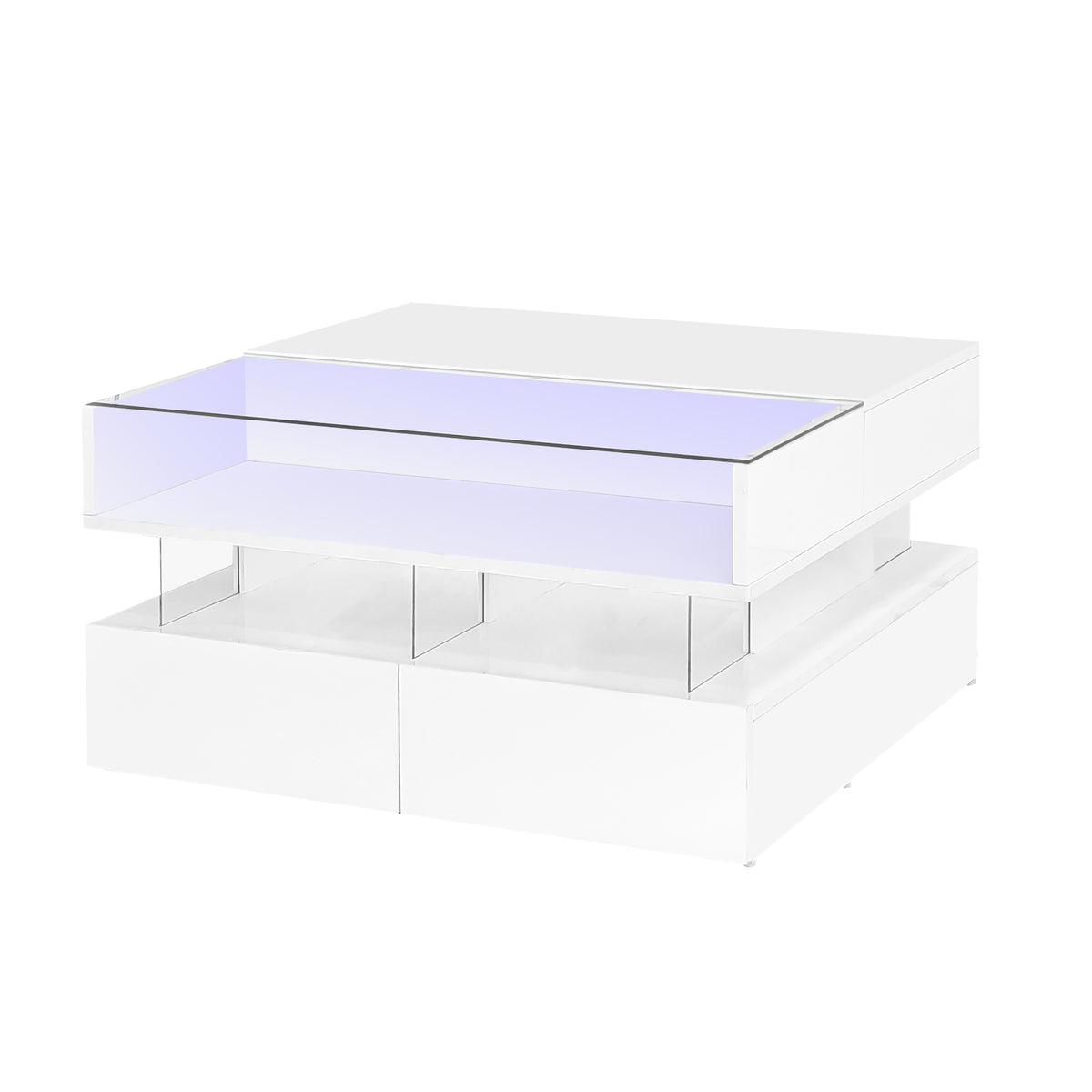 variant-group:rf-n724p290043k|Roomfitters Lift-Top Square Coffee Table with Glass Surface, Hidden Storage, High Gloss Finish, White