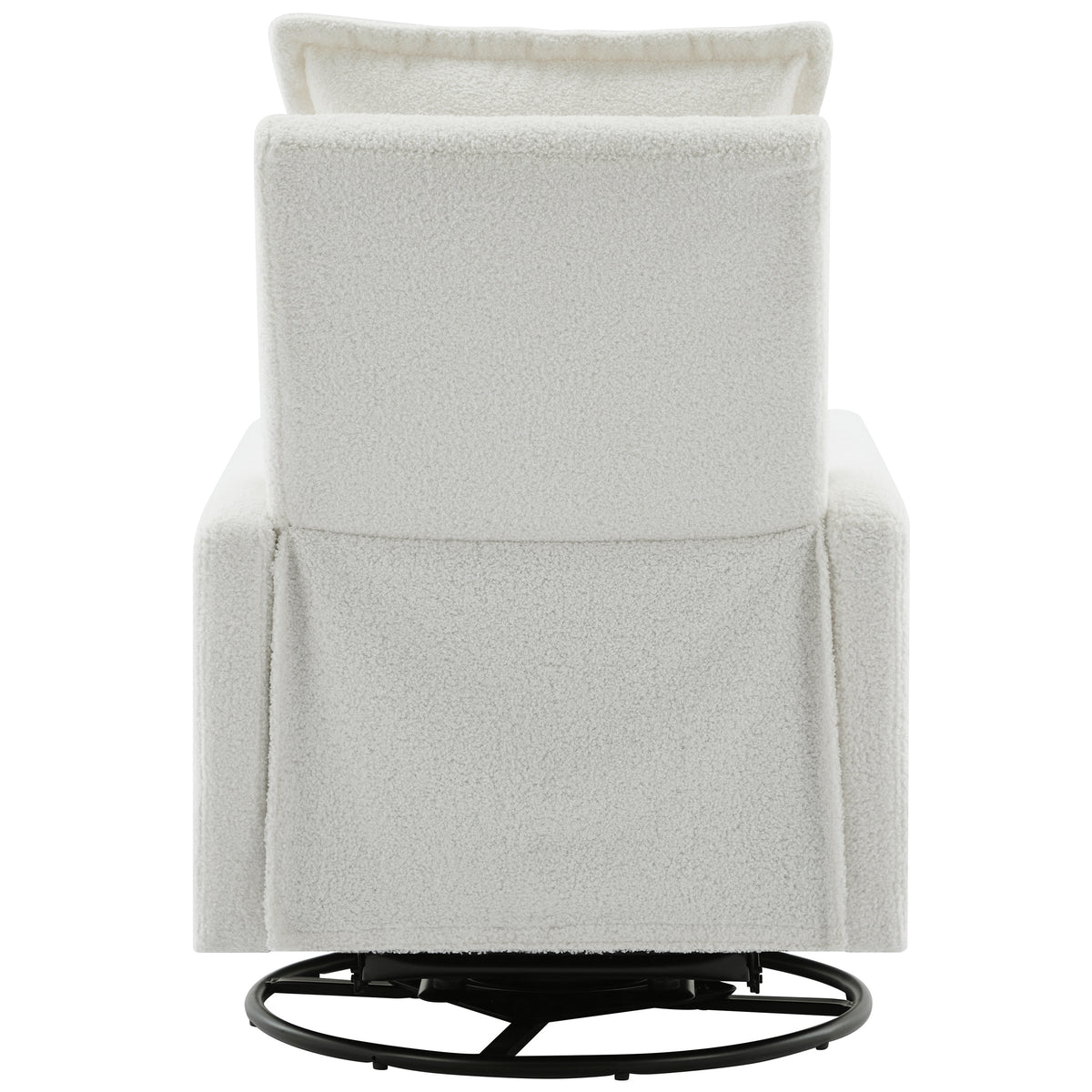 variant-group:rf-n701p348238k|Roomfitters Swivel Rocker Recliner Chair, Glider Rocking Armchair, Teddy Fleece Nursery Reclining Lounge Accent Chair, White