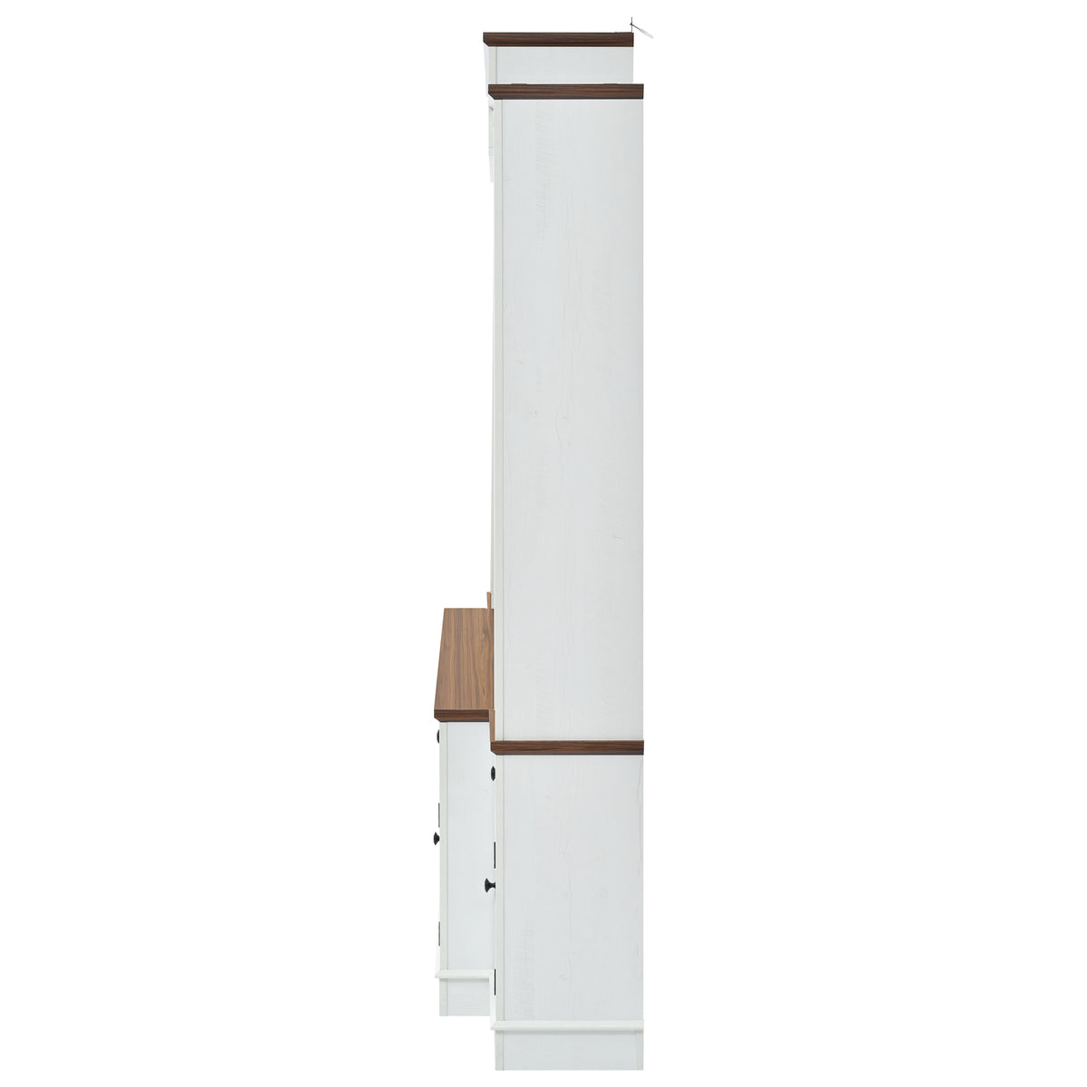 variant-group:rf-n724sj000154aak|Roomfitters 98.8"W Farmhouse Wall Unit Entertainment Center, 4 Barn Doors, White & Walnut