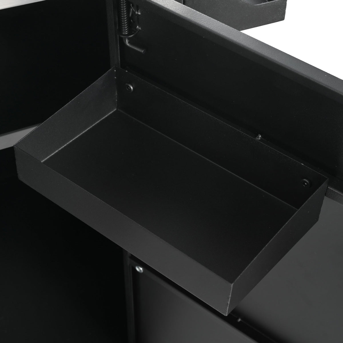 Roomfitters 55.5" Outdoor Kitchen Island with Stainless Steel Sink, Rolling Grill Prep Cart & Storage Cabinet, Black
