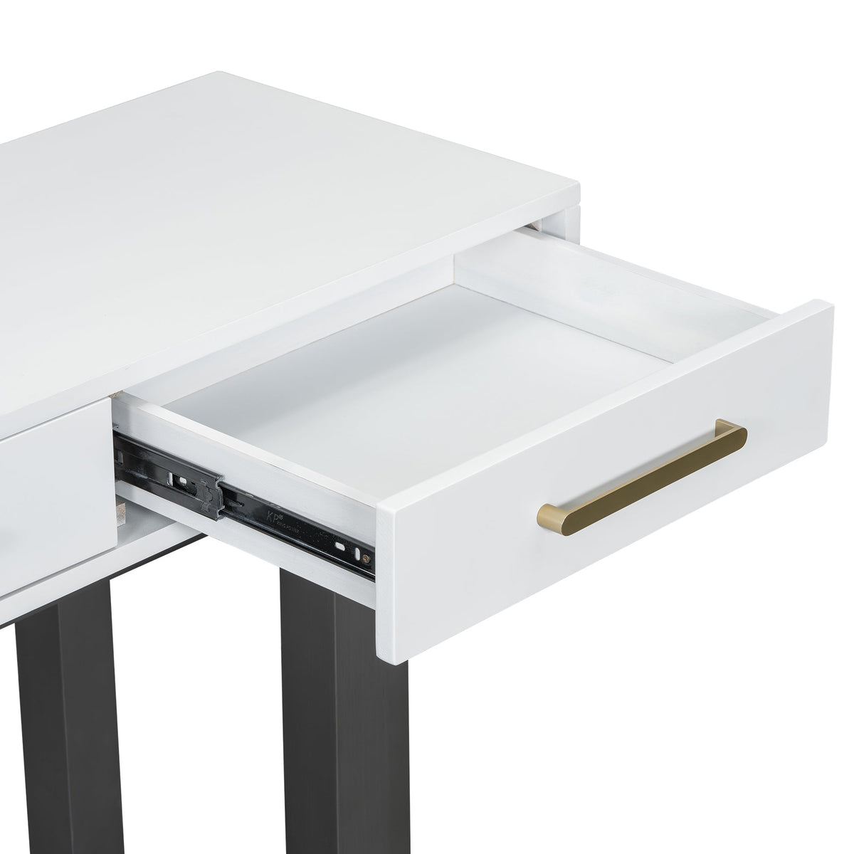 Roomfitters Elegant Console Table with Three Drawers, Extra Long Entryway Table for Entryway, Hallway, Living Room, Grey+White Roomfitters