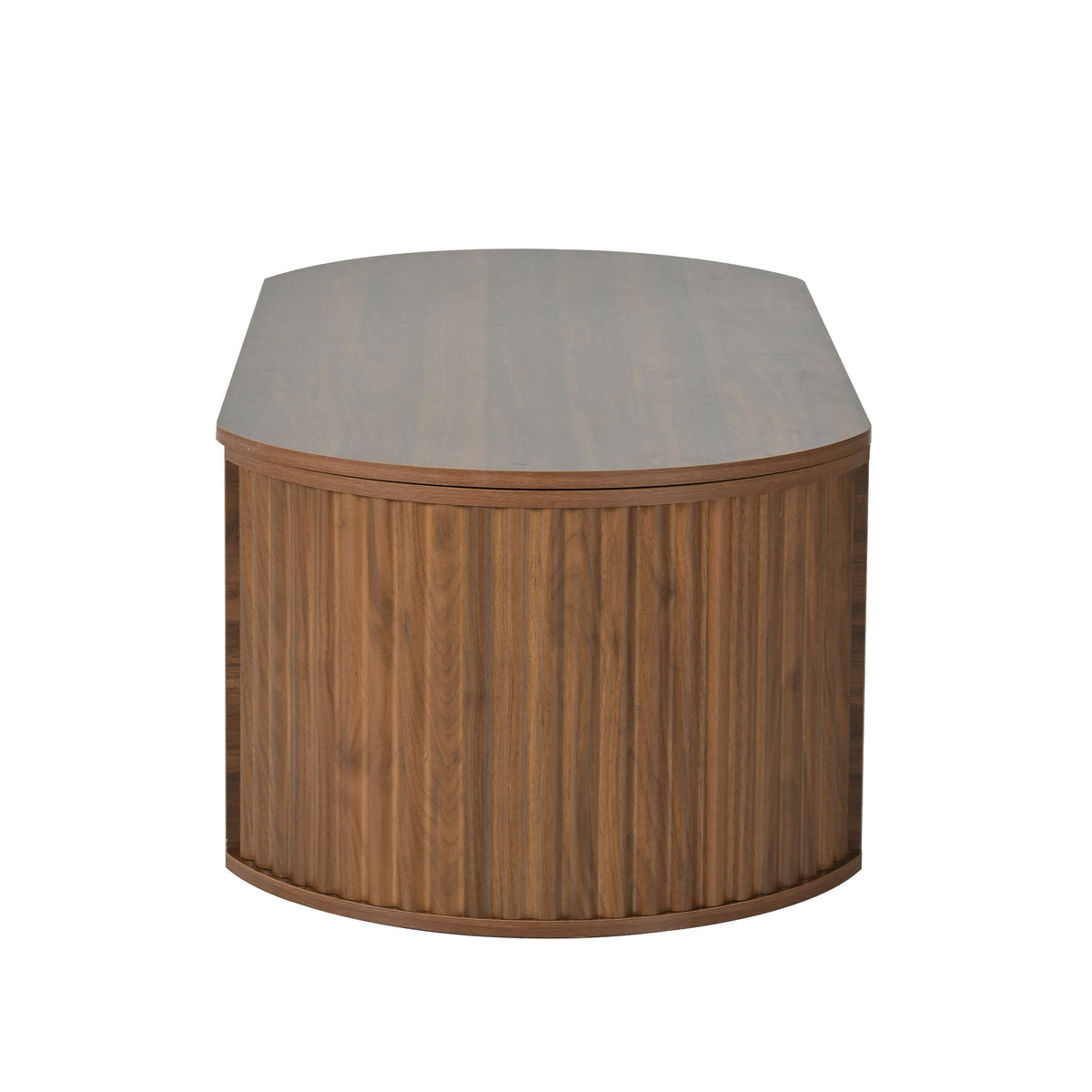 variant-group:rf-n724p308481d|Roomfitters Oval Lift-Top Coffee Table with Hidden Compartment, Wooden Center Table with Storage, Modern Design, Brown