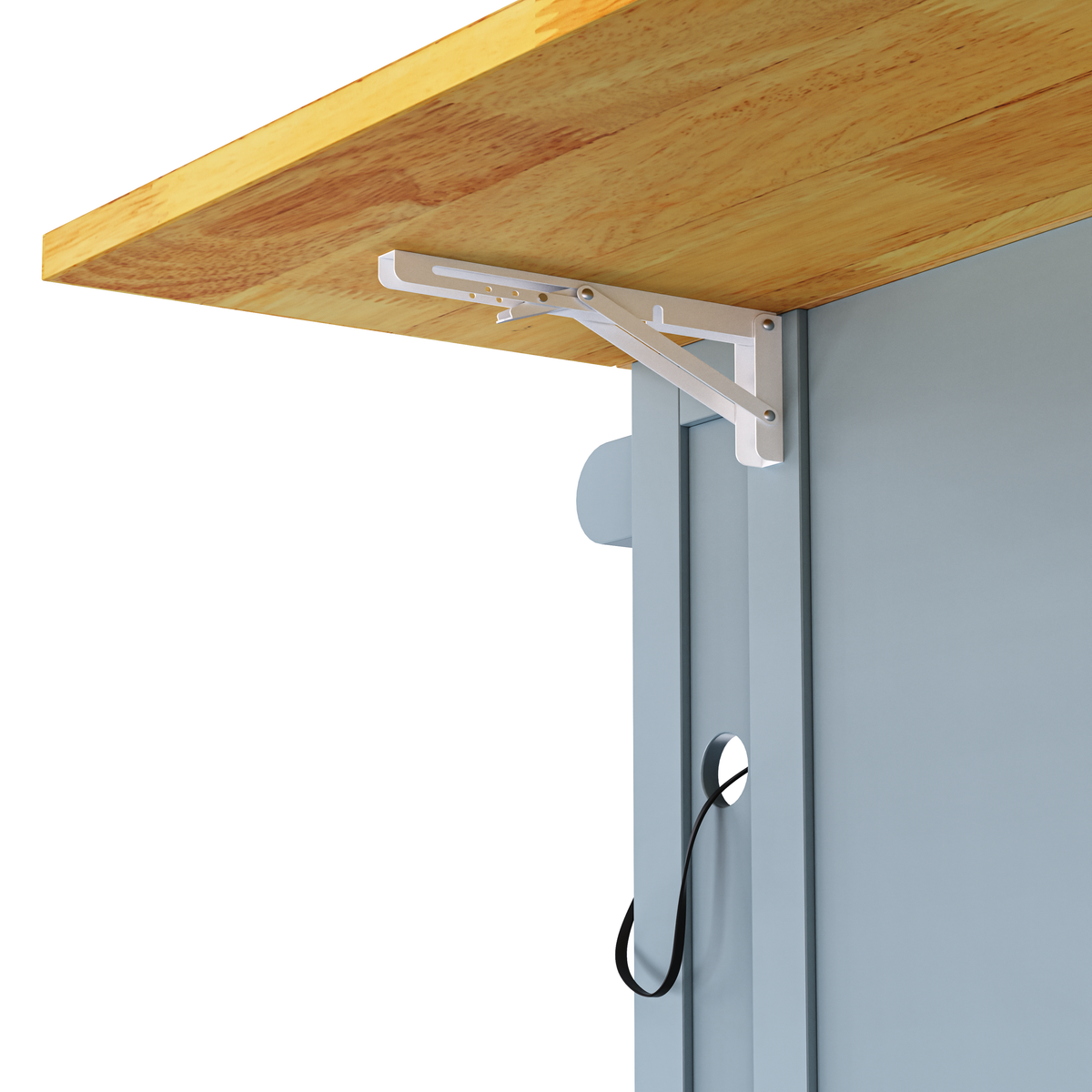 variant-group:rf-n707s003007g|Roomfitters 53" Kitchen Island with 2 Bar Stools, Drop Leaf, Power Outlet, Rolling Kitchen Cart Set with Storage, Grey-Blue