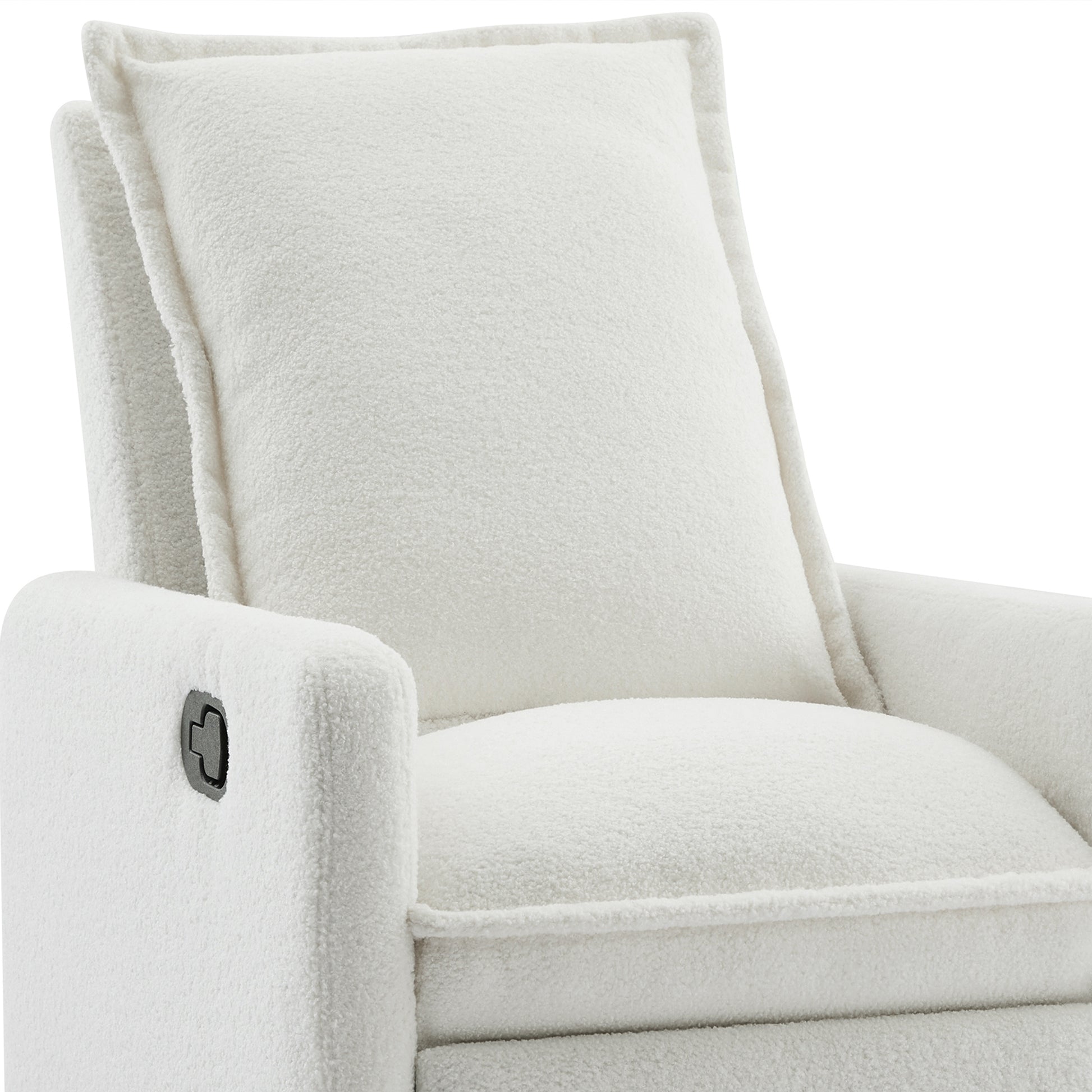 variant-group:rf-n701p348238k|Roomfitters Swivel Rocker Recliner Chair, Glider Rocking Armchair, Teddy Fleece Nursery Reclining Lounge Accent Chair, White
