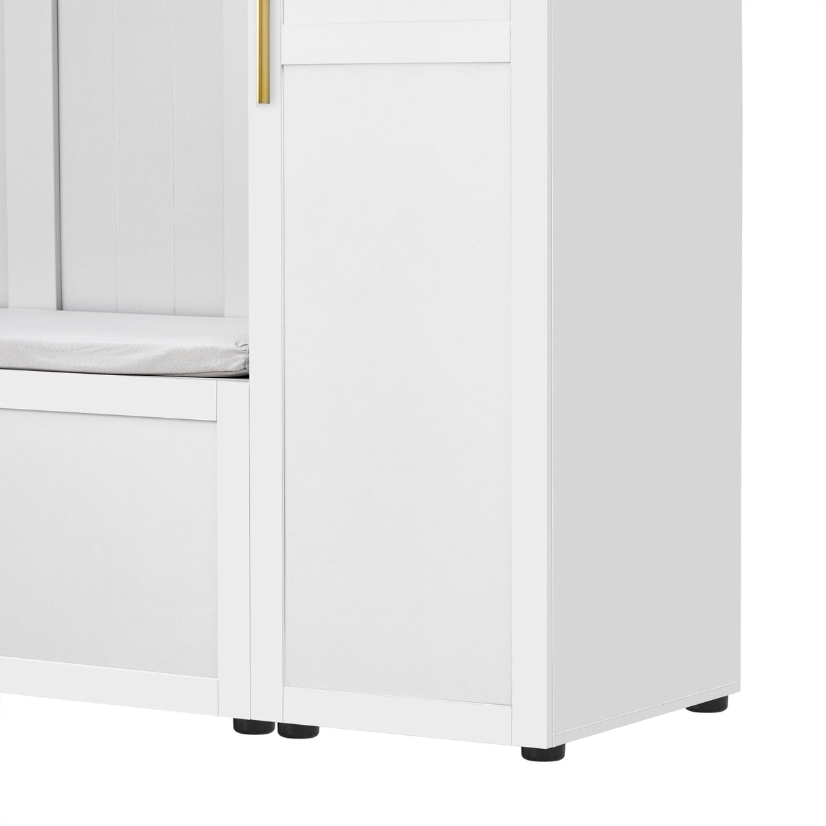 variant-group:rf-n724sj000166aak|Roomfitters American Style 4-in-1 Hall Tree, Upholstered Entryway Bench, Ancient White