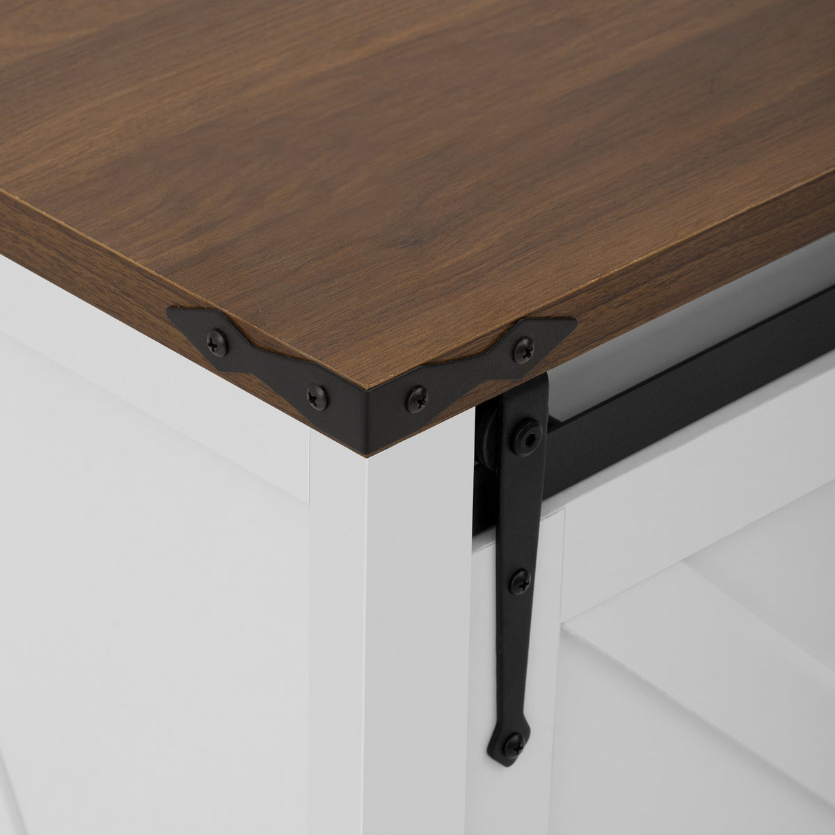 variant-group:rf-n711p347377k|Roomfitters 55.1" Storage Cabinet with 4 Drawers and Sliding Barn Doors, Farmhouse Sideboard Buffet for Kitchen & Dining, White