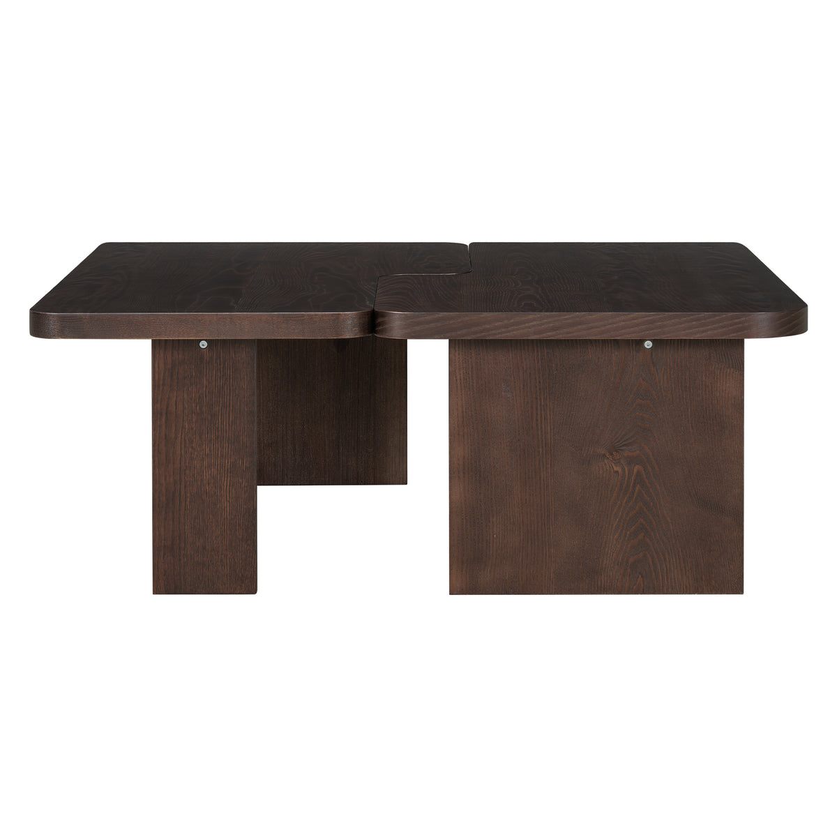 variant-group:rf-n724p232174p|Roomfitters Minimalist Coffee Table Set, Rectangular Center Table with Two-Tone Design, Espresso
