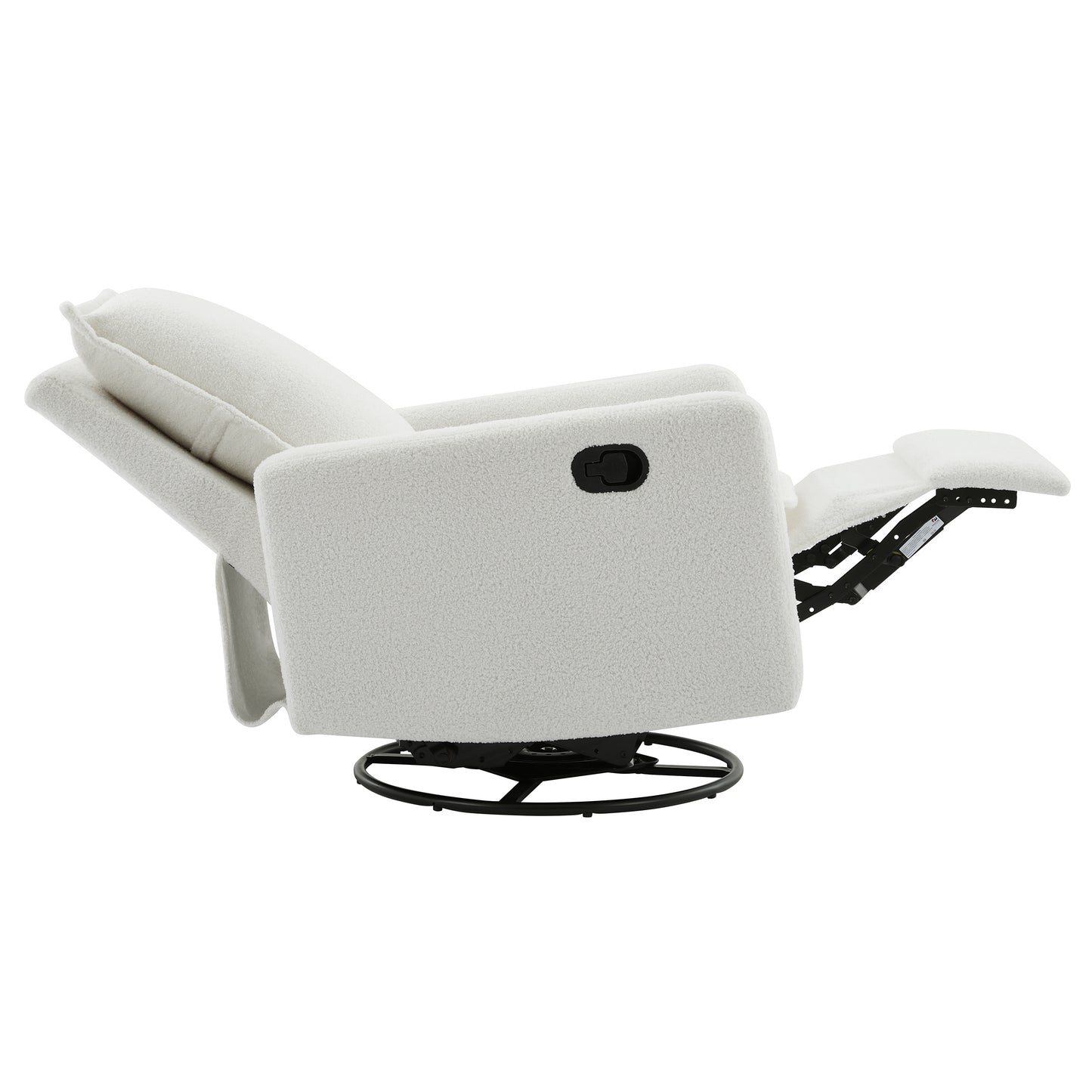 variant-group:rf-n701p348238k|Roomfitters Swivel Rocker Recliner Chair, Glider Rocking Armchair, Teddy Fleece Nursery Reclining Lounge Accent Chair, White