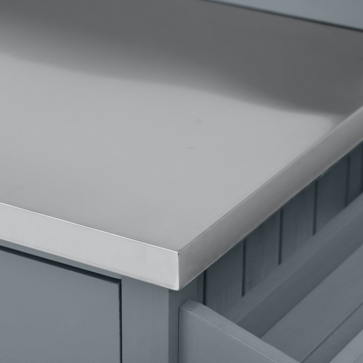 variant-group:rf-n707p409087g|Roomfitters 54.1" Grill Cart, Outdoor Kitchen Prep Station with Stainless Steel Top and Propane Tank Storage, Grey+Blue