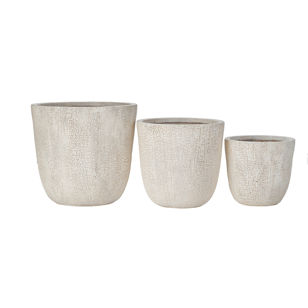 variant-group:rf-n711p406660a|Roomfitters Lightweight MGO Planter Set of 3, Round Weather Resistant Outdoor Indoor Flower Pots for Garden Patio, Beige
