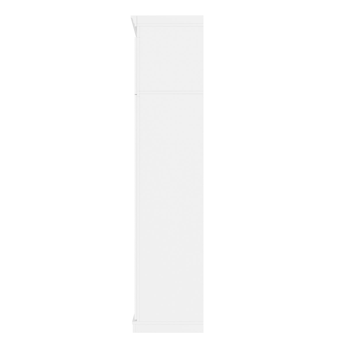 variant-group:rf-n724sj000140aak|Roomfitters 85.2" Hall Tree with Bench, 3 Hooks, 4 Doors, 1 Drawer and Adjustable Storage Shelves, White