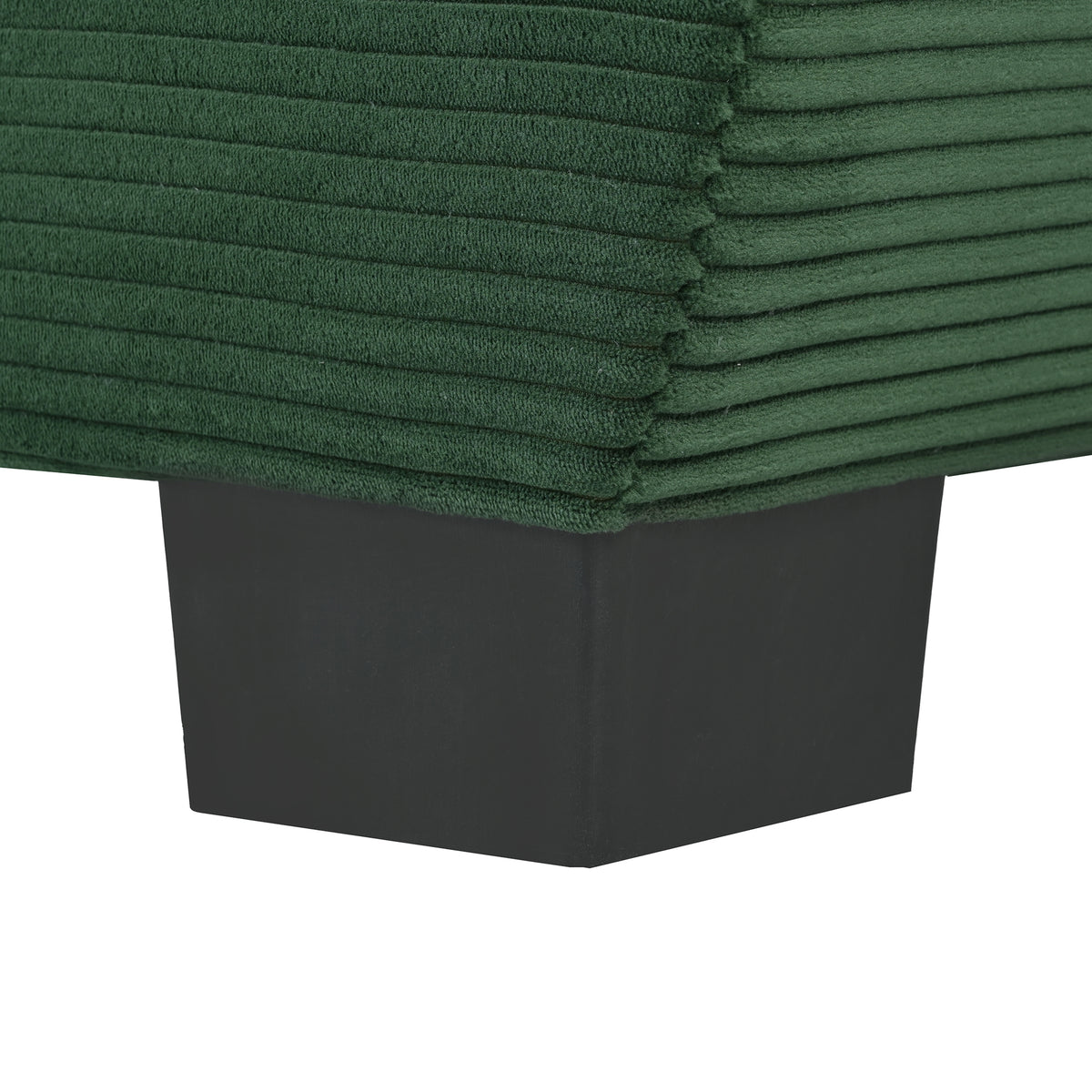 variant-group:rf-n711p192059c|Roomfitters 85.4" Modern Curved Sofa, Back Upholstered Couch with 2 Decorative Throw Pillows, Corduroy Fabric Couch for Living Room, Bedroom, Apartment, Dark Green