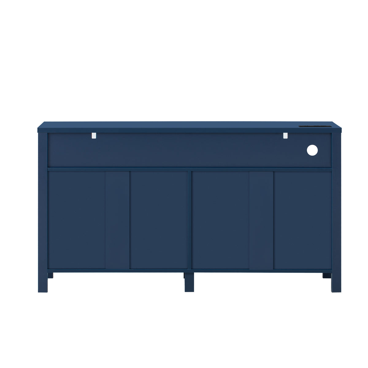 variant-group:rf-n711p347407v|Roomfitters 59" Sideboard Buffet Cabinet with 4 Door & Open Storage, Modern Farmhouse Industrial Coffee Bar Station, Navy Blue