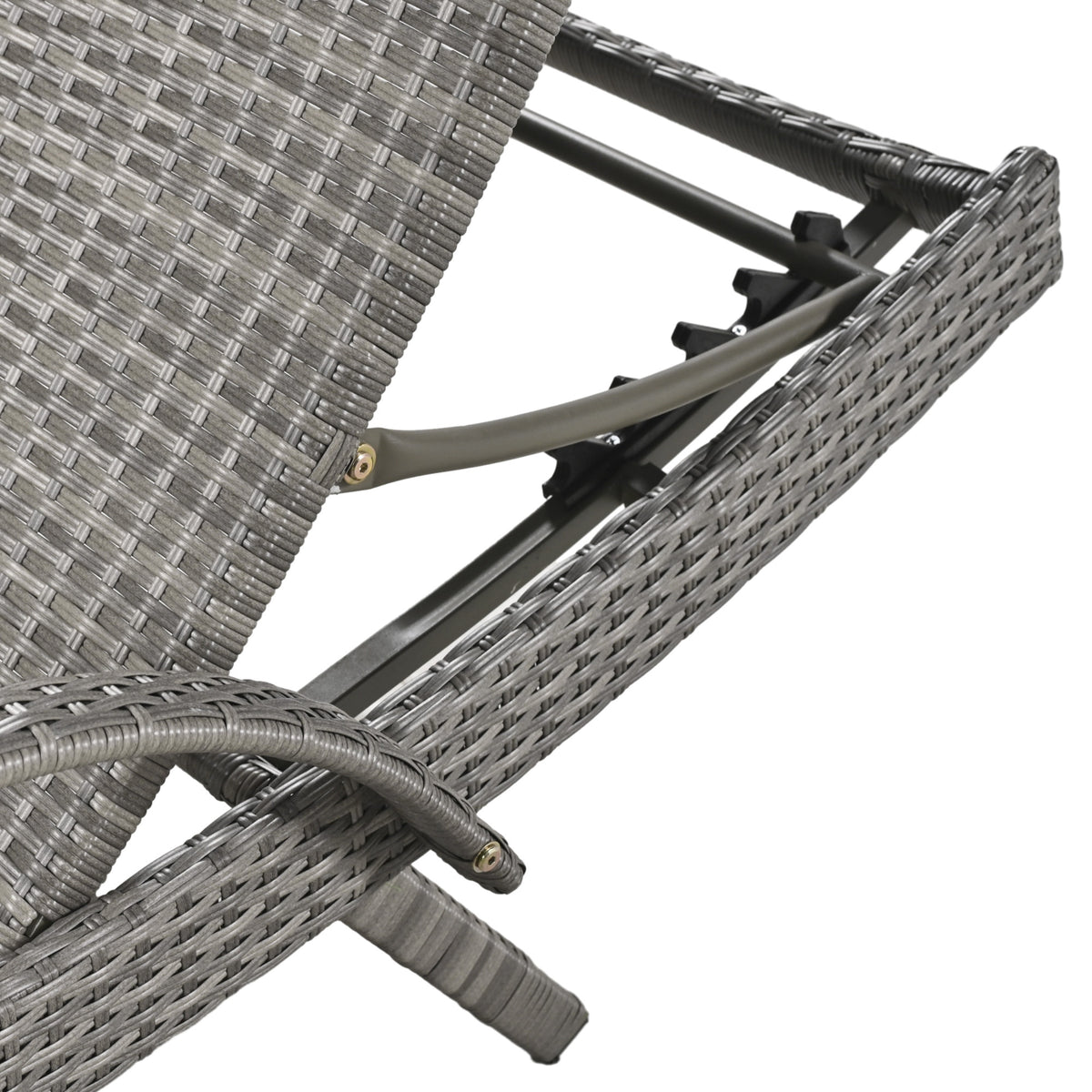 variant-group:rf-n707wf321204aae|Roomfitters 80" Outdoor Wicker Chaise Lounge Chairs, Set of 2, Reclining Patio Chairs with Pull-Out Table, Grey