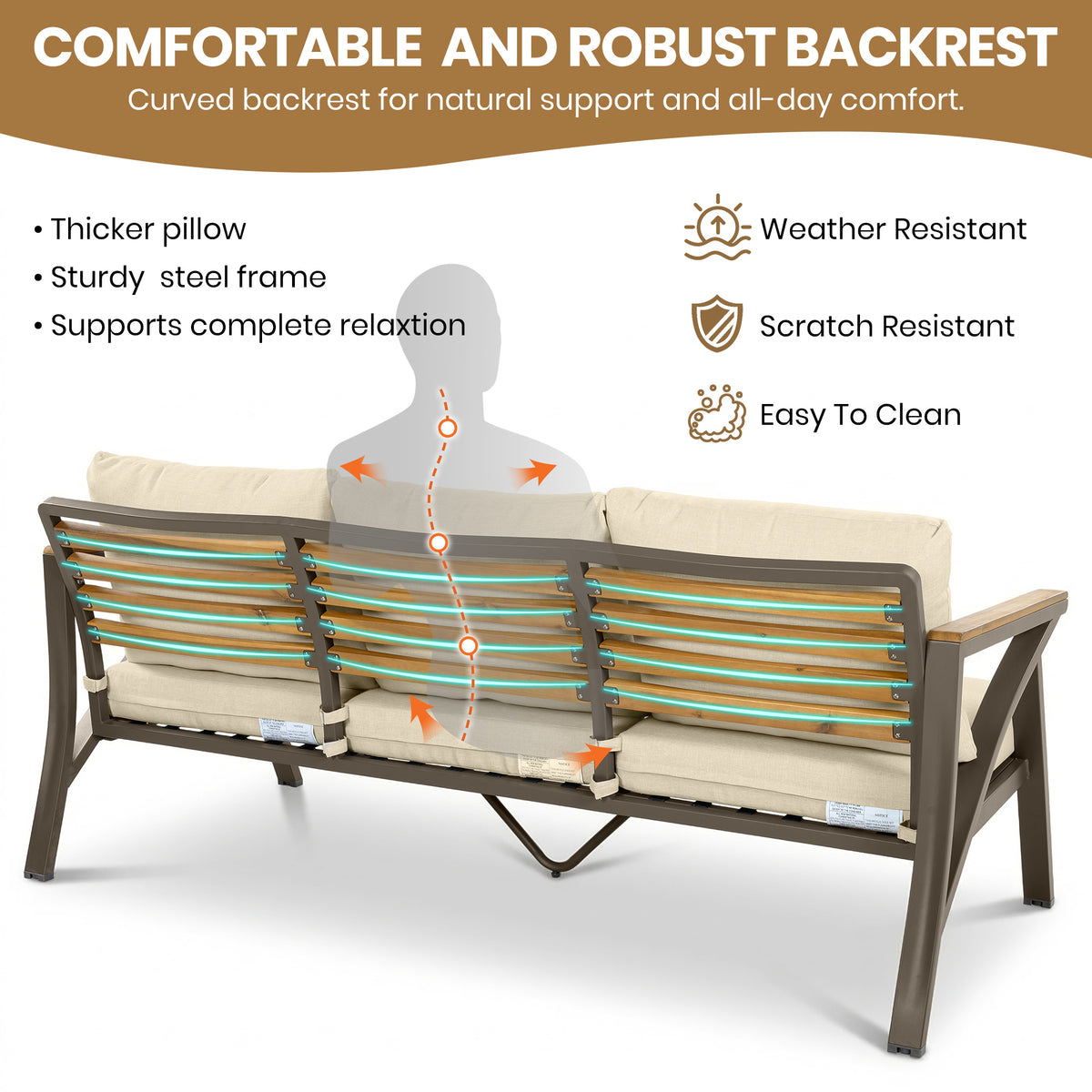 variant-group:rf-n704g201256a|Roomfitters 6-Piece Steel Conversation Set with 3-Seat Sofa Multi-Functional Ottomans and Acacia Wood Table Beige