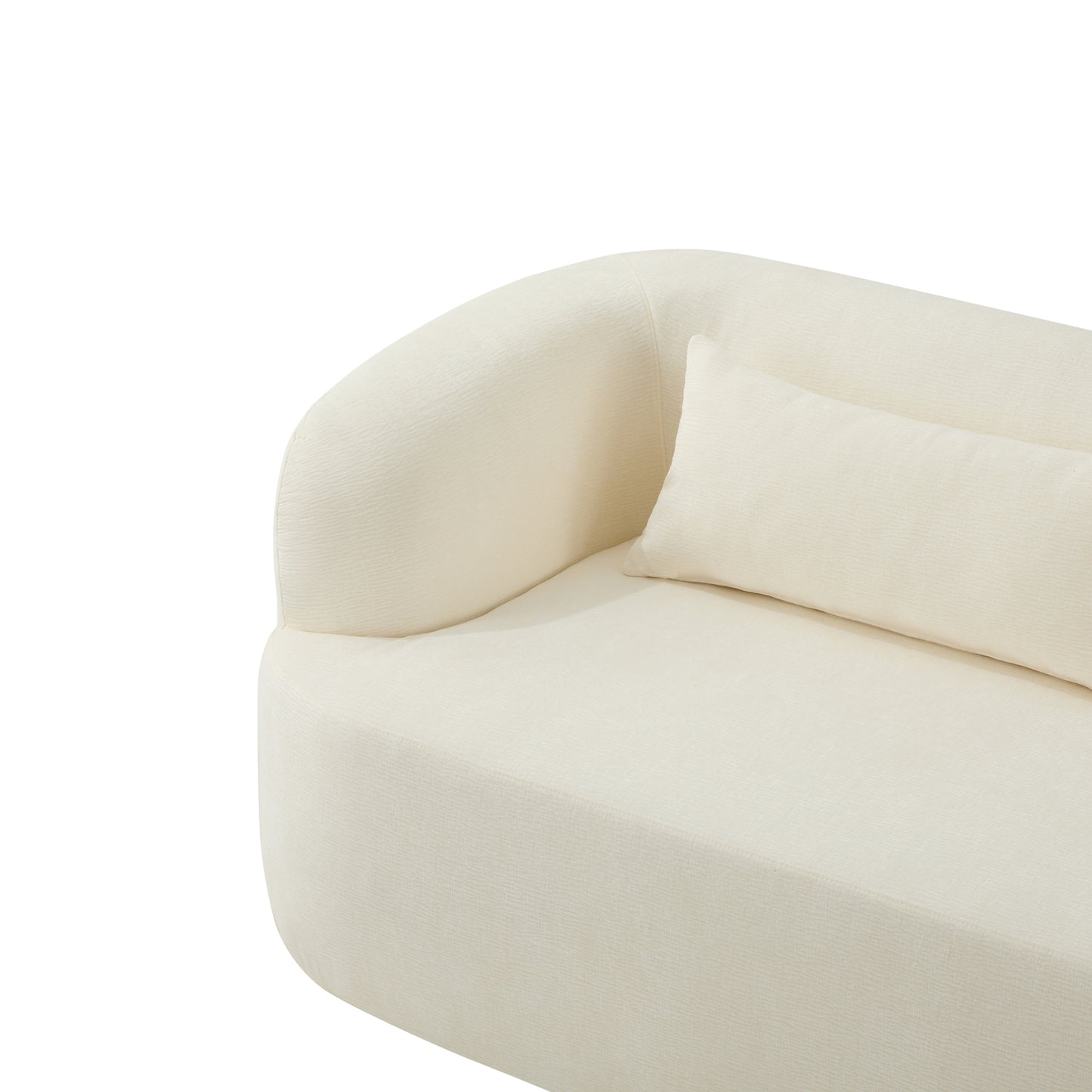 variant-group:rf-n723p404465a|Roomfitters 86 Inch Modern Curvy Sofa, 3-Seater Rounded Upholstered Couch with Plush Throw Pillows for Living Room, Beige