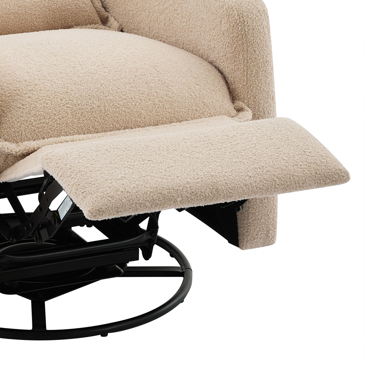 variant-group:rf-n701p348238o|Roomfitters Swivel Rocker Recliner Chair, Glider Rocking Armchair, Teddy Fleece Nursery Reclining Lounge Accent Chair, Oatmeal
