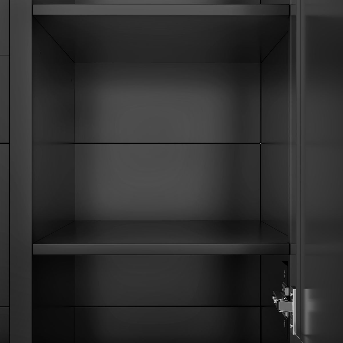 variant-group:rf-n724sj000140aab|Roomfitters 85.2" Hall Tree with Bench, 3 Hooks, 4 Doors, 1 Drawer and Adjustable Storage Shelves, Black