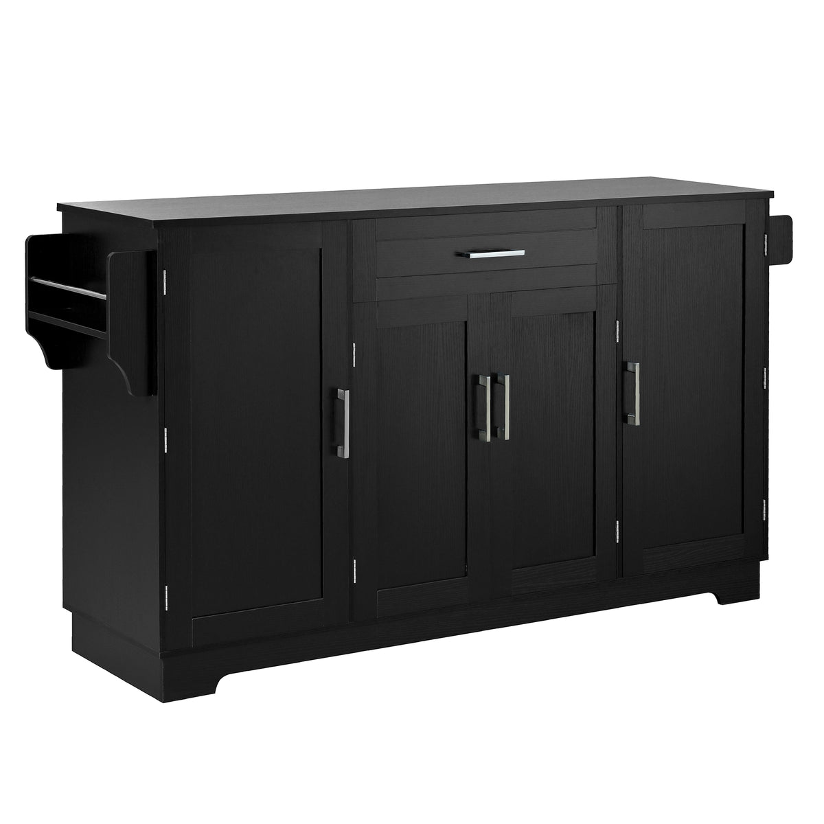 variant-group:rf-n711p437643b|Roomfitters Modern Contemporary Black Melamine MDF Sideboard Buffet Cabinet Dining Room Storage Kitchen Credenza