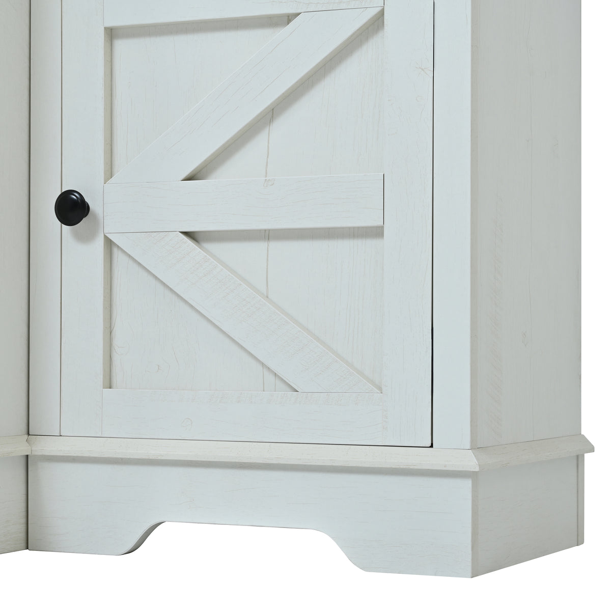variant-group:rf-n724sj000154aak|Roomfitters 98.8"W Farmhouse Wall Unit Entertainment Center, 4 Barn Doors, White & Walnut