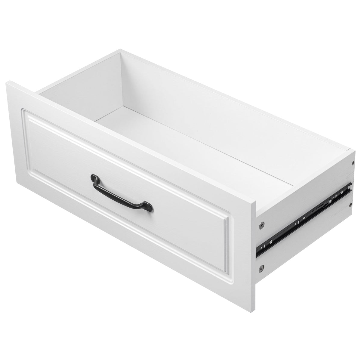 Roomfitters 71" Farmhouse Pantry Cabinet with Drawers, Embossed Texture, Storage Shelves, Cupboard for Kitchen, White