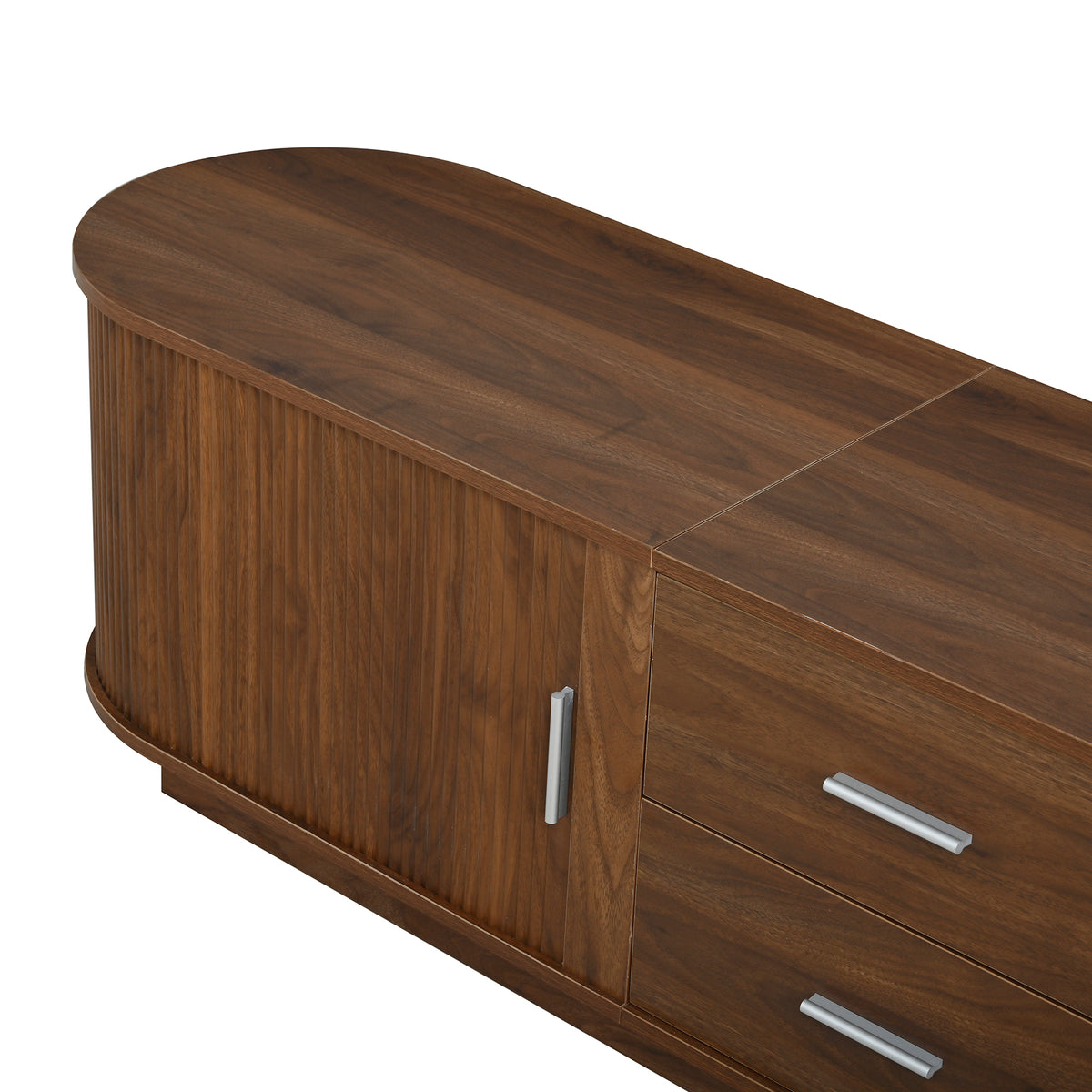 variant-group:rf-n724p420639d|Roomfitters Modern Entertainment Center Console Table with 2 Central Drawers, Antique Brown