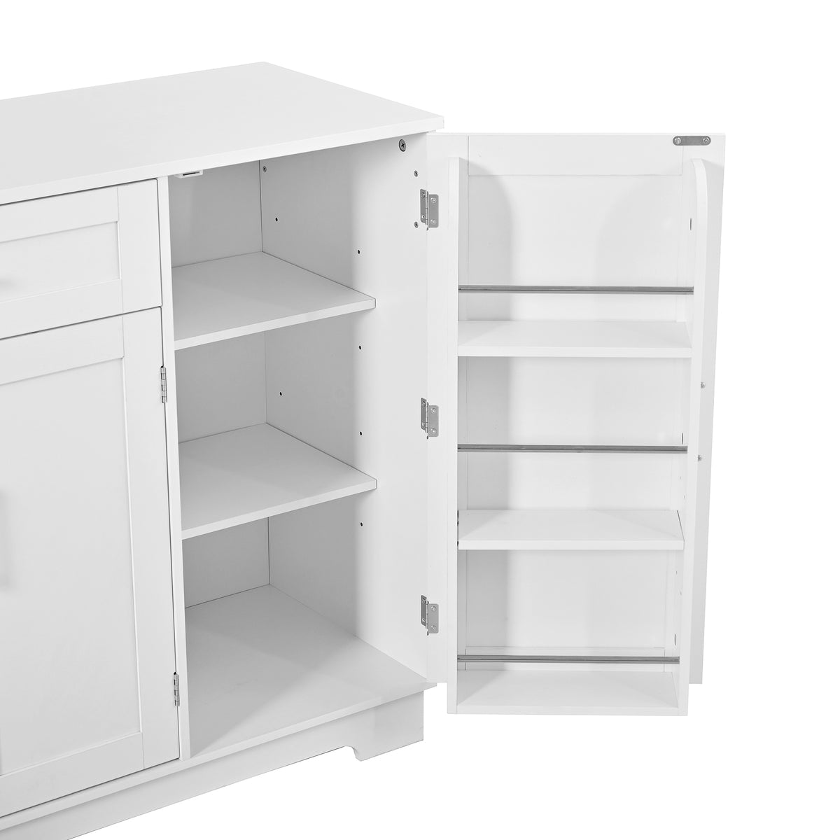 variant-group:rf-n711p437643k|Roomfitters Modern Contemporary White Melamine MDF Sideboard Buffet Cabinet Dining Room Storage Kitchen Credenza