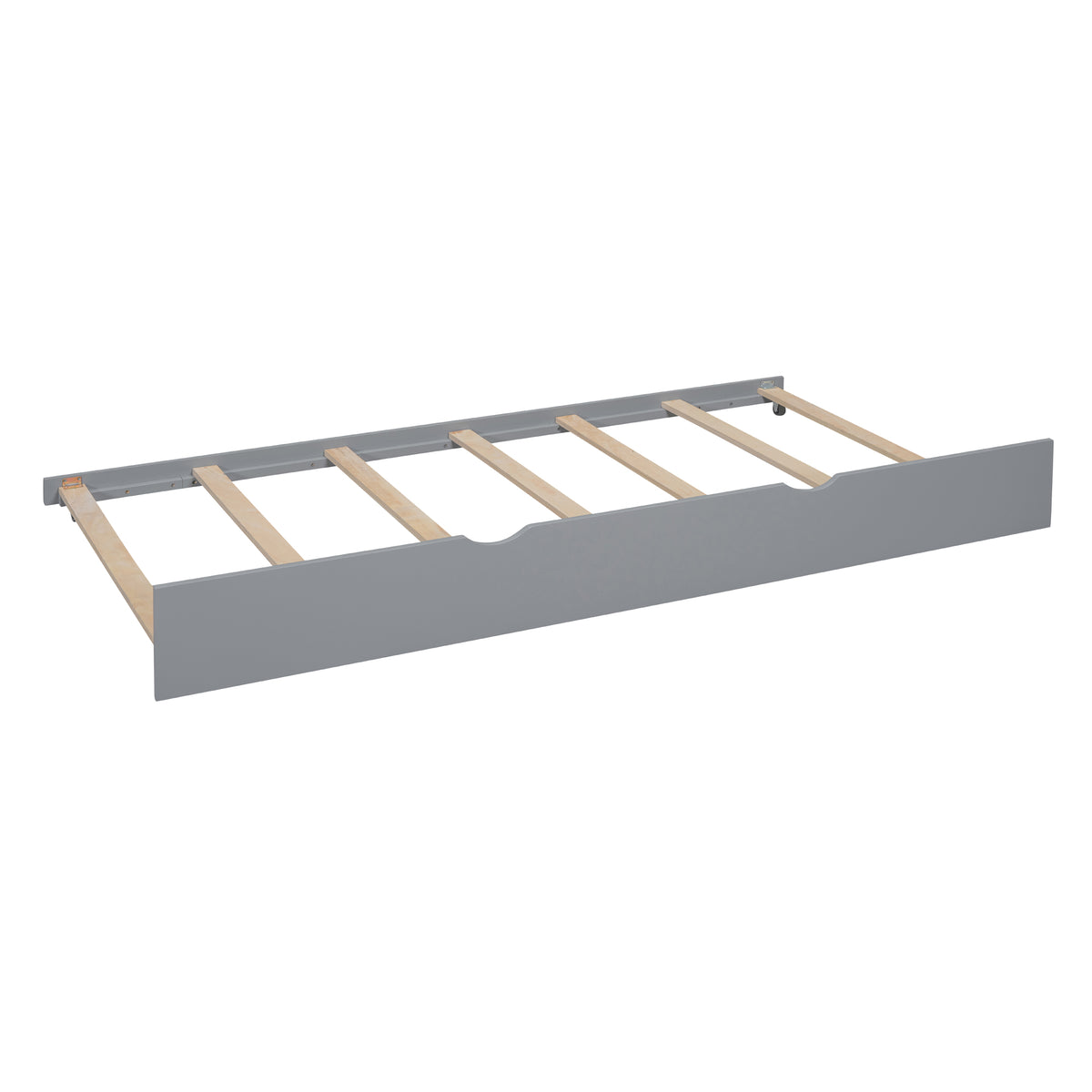 variant-group:rf-n733s316125e|Roomfitters Wooden Full Size House Bed with Trundle and Storage Shelf, Gray