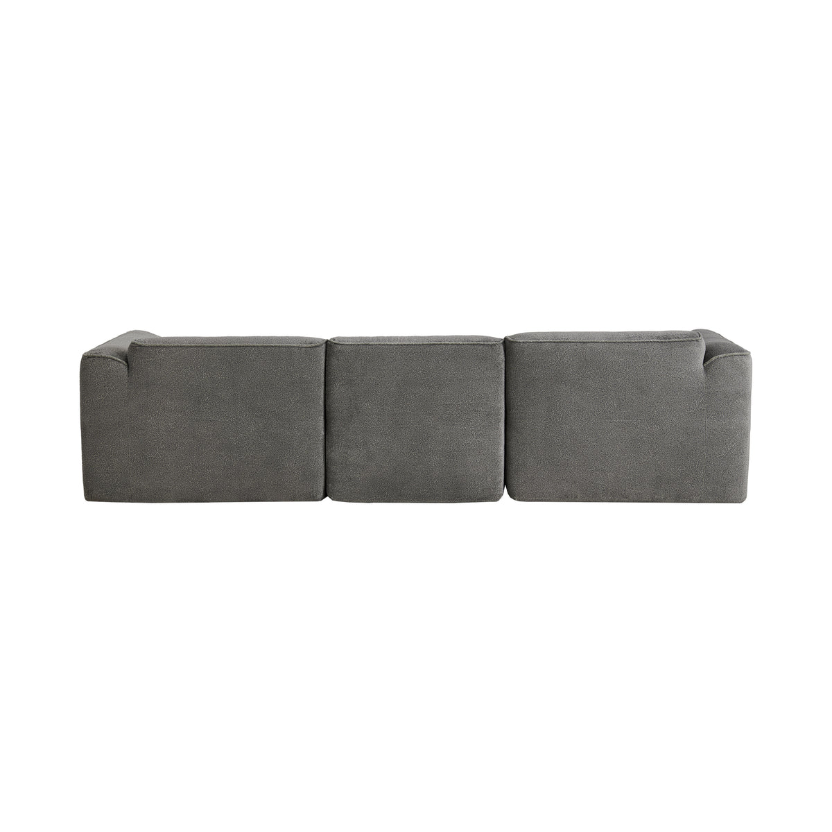 variant-group:rf-n711wy000450aae|Roomfitters Modern Velvet Sectional Sofa with Detachable Ottoman, 4-Seater Couch with Pillows for Living Room, Gray