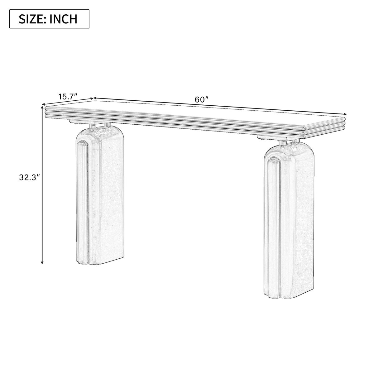 variant-group:rf-n711p235894k|Roomfitters Accent Chic Console Table, Elegant and Luxurious Design for Entryway, Hallway, Living Room, Beige