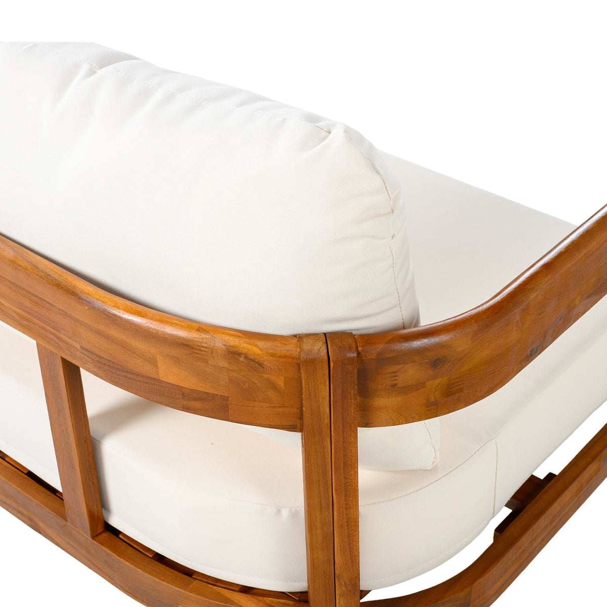 variant-group:rf-n711wy000481aaa|Roomfitters Modern Coastal White Solid Acacia Wood L-Shaped Outdoor Patio Sectional Sofa Conversation Seating Set