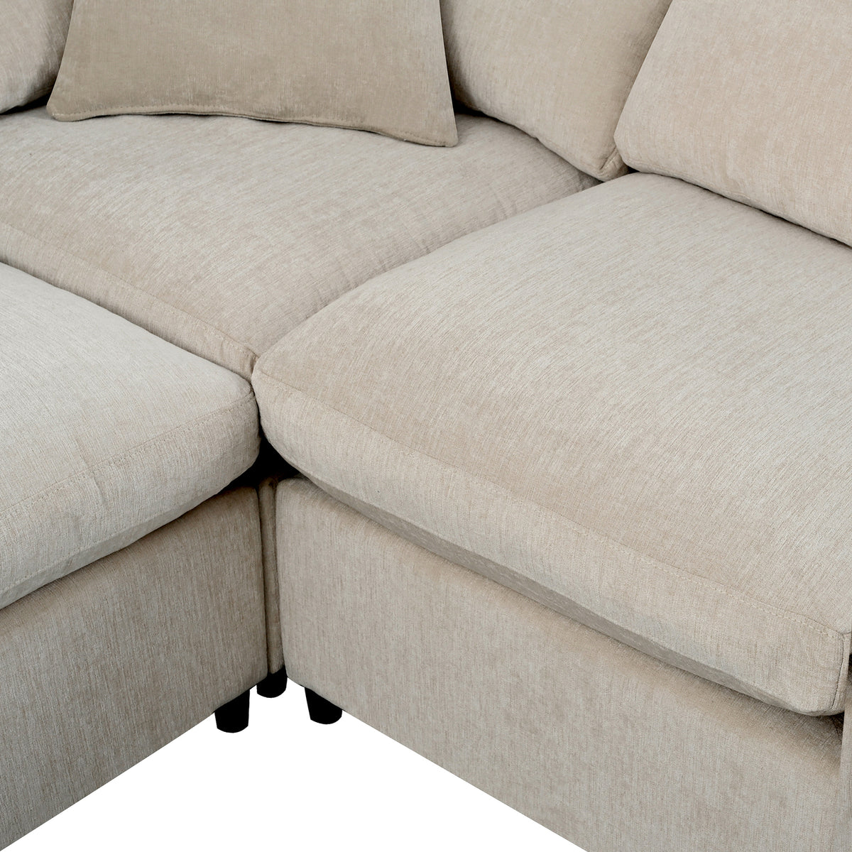 variant-group:rf-n711wy000453aaa|Roomfitters 7-Seater Modular Sectional Sofa with Ottoman, Extra Large L-Shape Chenille Upholstered Couch, Beige