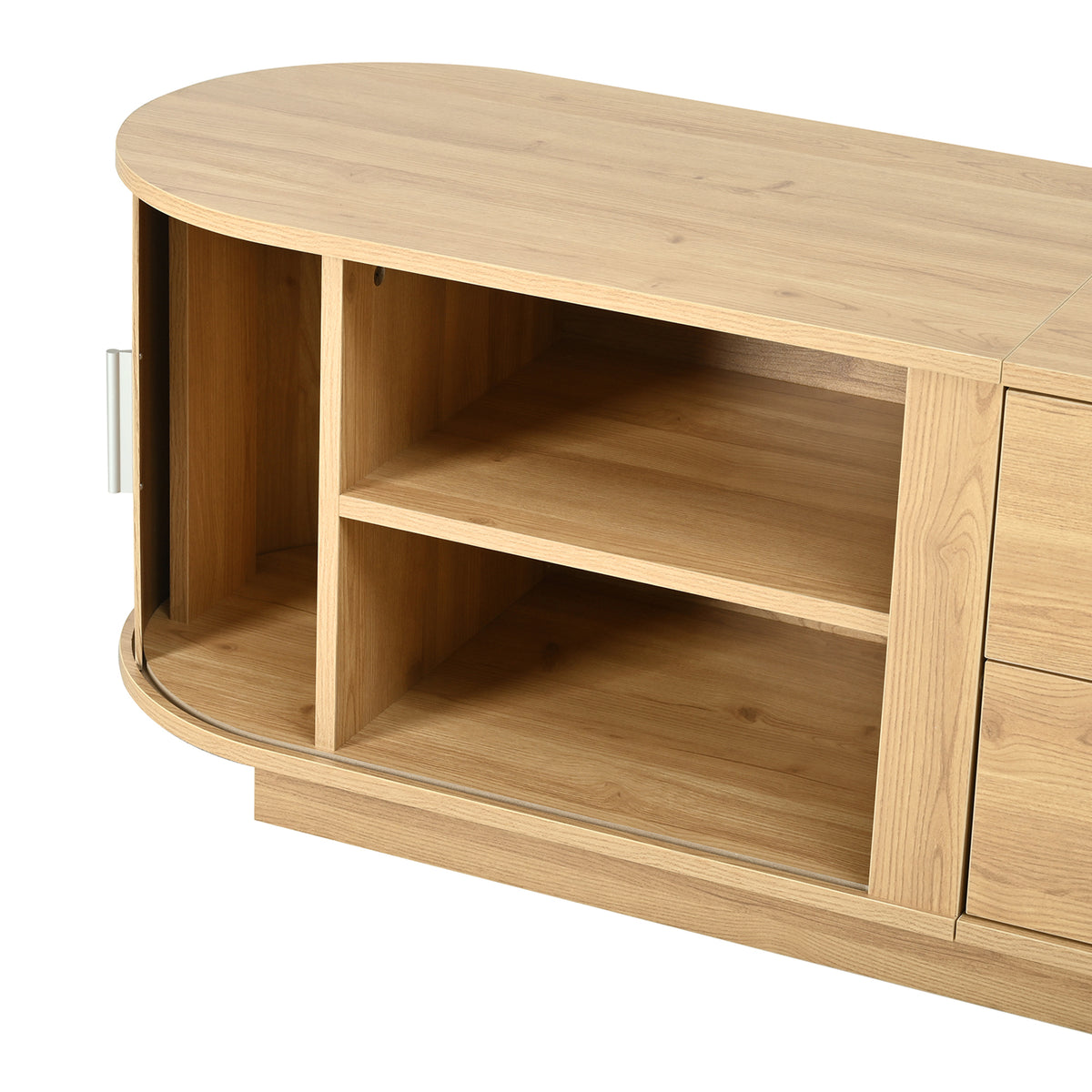 variant-group:rf-n724p420639w|Roomfitters Modern Entertainment Center Console Table with 2 Central Drawers, Acacia Wood