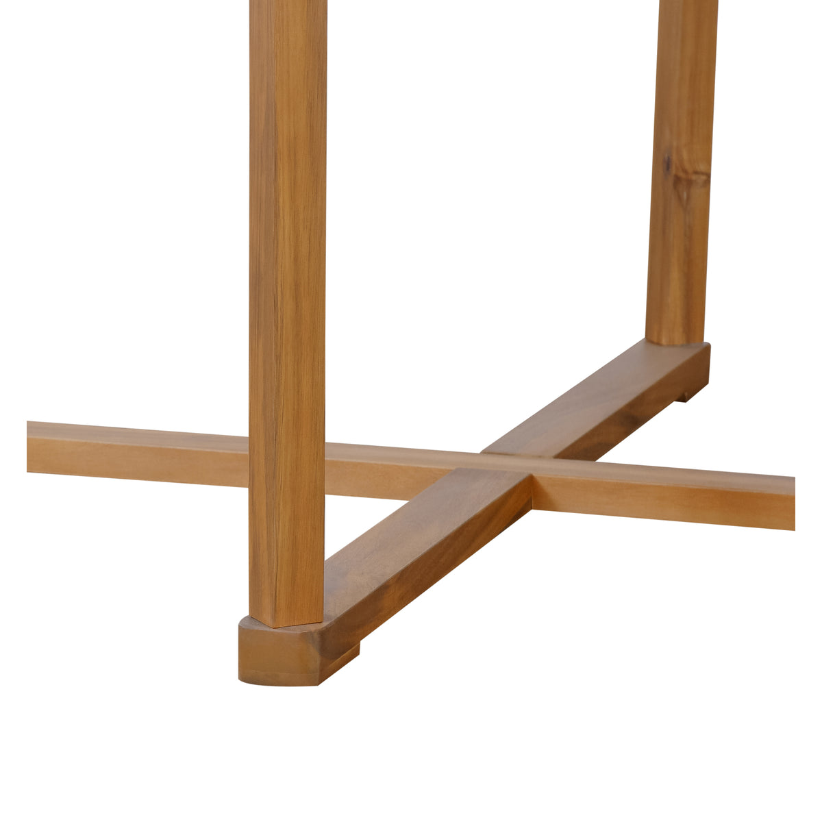 variant-group:rf-n711wy000475aao|Roomfitters 5-Piece Outdoor Dining Set for 4, 47.2-Inch Round Acacia Wood Table, Natural Brown Slatted Patio Group