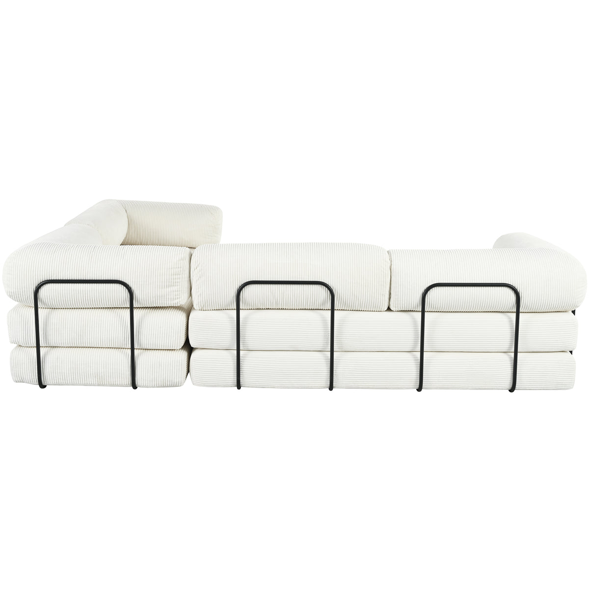 variant-group:rf-n711wy000448aaa|Roomfitters L-Shaped Modular Sectional Sofa in Corduroy Fabric, Modern Couch for Living Room and Apartment, Beige