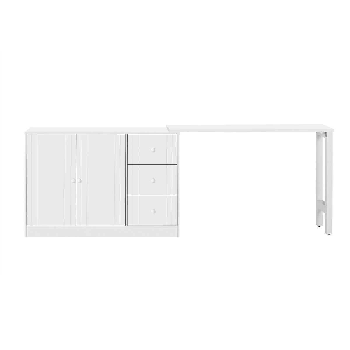 variant-group:rf-n711p334768k|Roomfitters Extendable Sideboard Buffet Cabinet with Storage, Multifunctional Console Table for Dining Room, White