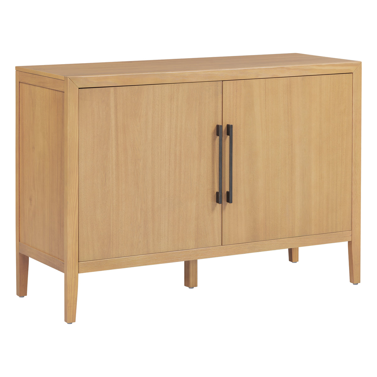 variant-group:rf-n711p410389o|Roomfitters 47.25-Inch Farmhouse Sideboard, 2-Door Buffet Cabinet, Natural Wooden Storage Console, Metal Handles