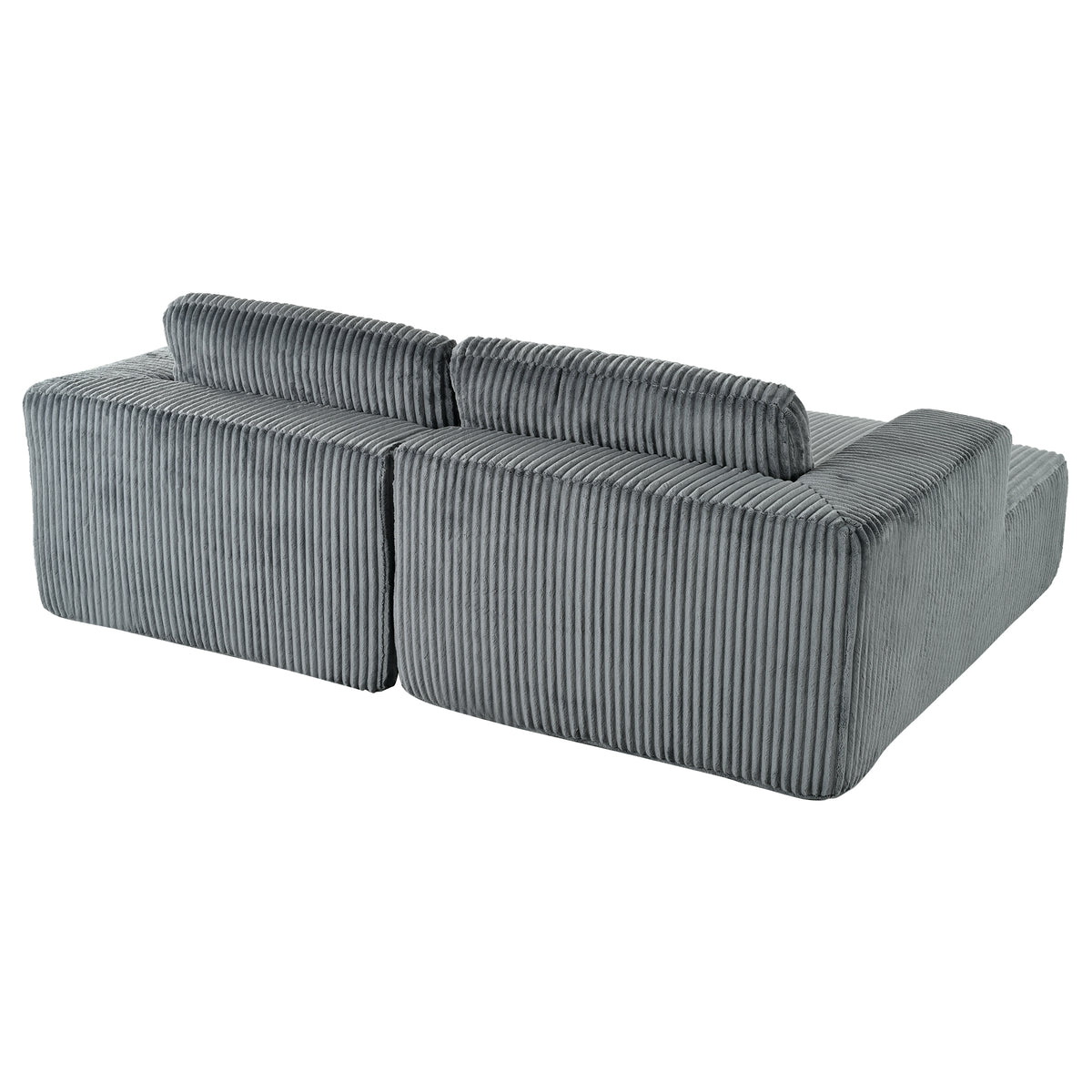 variant-group:rf-n711wy000449aae|Roomfitters Corduroy Double Sofa Bed with Pillows, Modern Convertible Couch for Living Room, Apartment, Gray