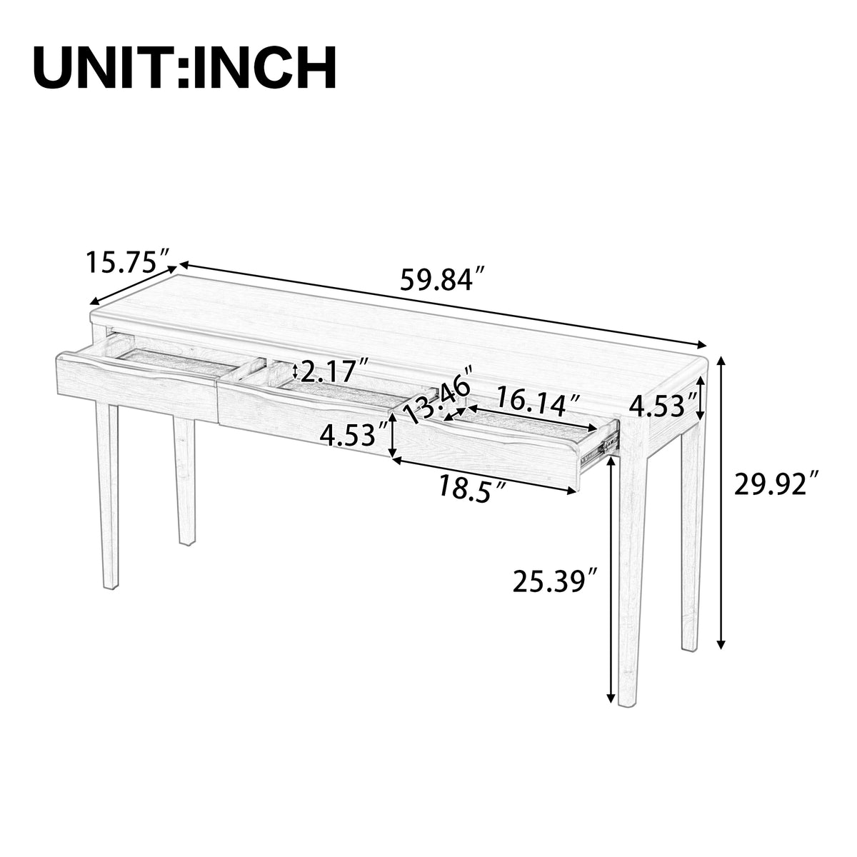 variant-group:rf-n711p401926n|Roomfitters Light Luxury Natural Oak Veneer Console Table with 3 Wavy Curved Drawers and Soft Rounded Corners