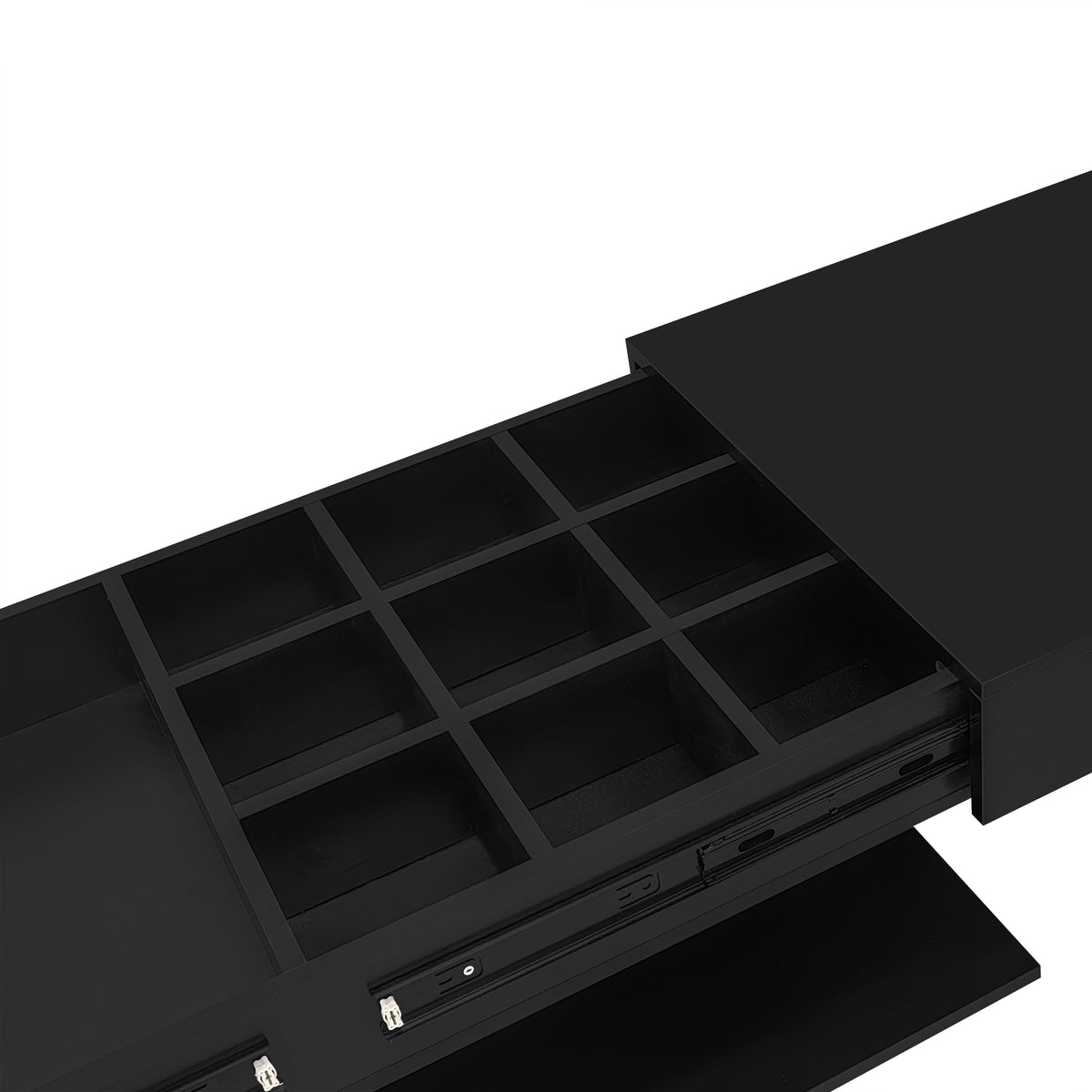 variant-group:rf-n724p290061b|Roomfitters Extendable Coffee Table with Hidden Storage and Compartments, Adjustable Multifunctional Center Table, Black