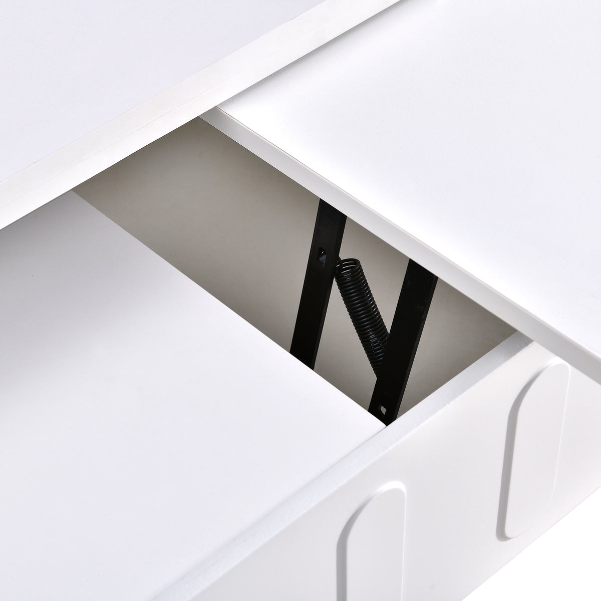 variant-group:rf-n724p292514k|Roomfitters Lift-Top Coffee Table with 2 Drawers and Foldable Top, Hidden Storage Compartment, Adjustable Center Table, White